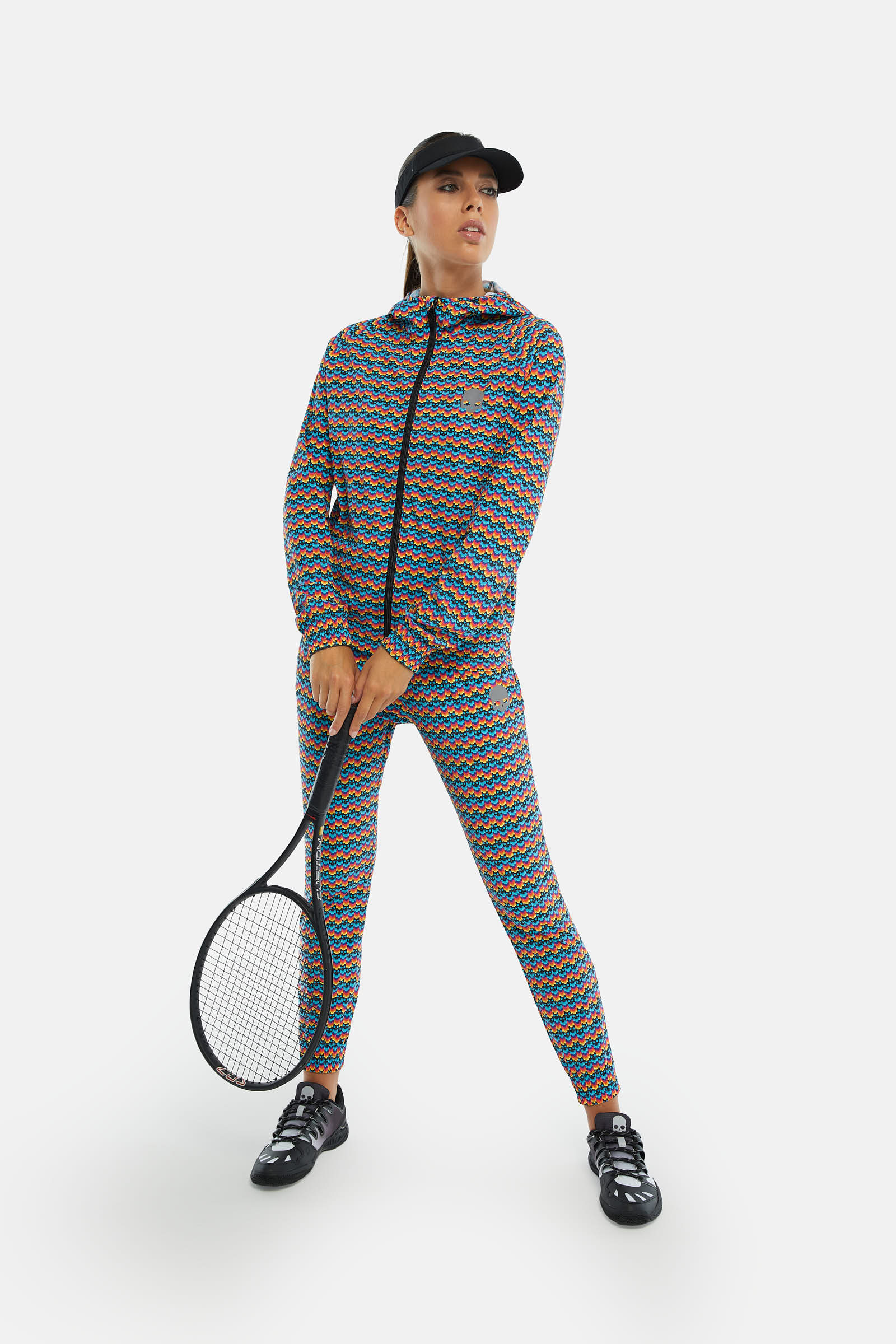 TECH HOODIE RAINBOW SKULL - RAINBOW - Hydrogen - Luxury Sportwear