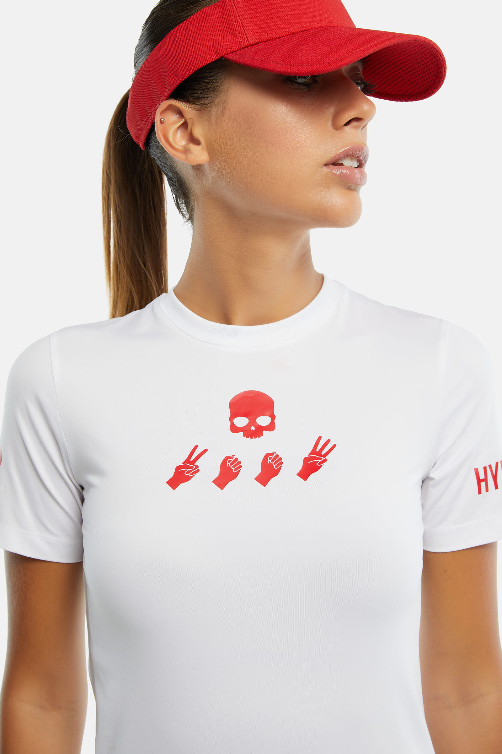 2003 TECH T-SHIRT - WHITE,RED - Hydrogen - Luxury Sportwear