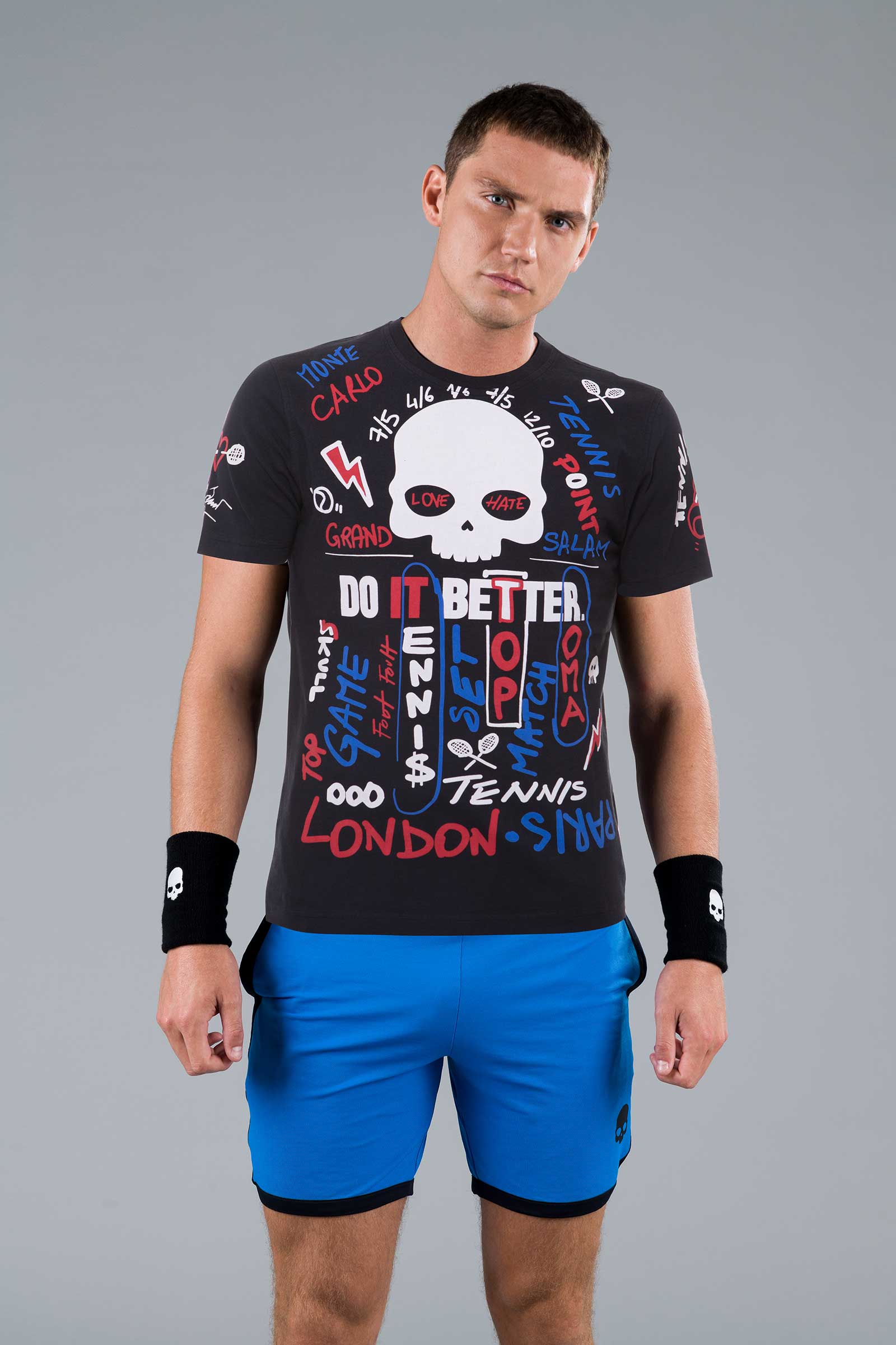 GRAFFITI TEE - BLACK,RED,BLUE - Hydrogen - Luxury Sportwear