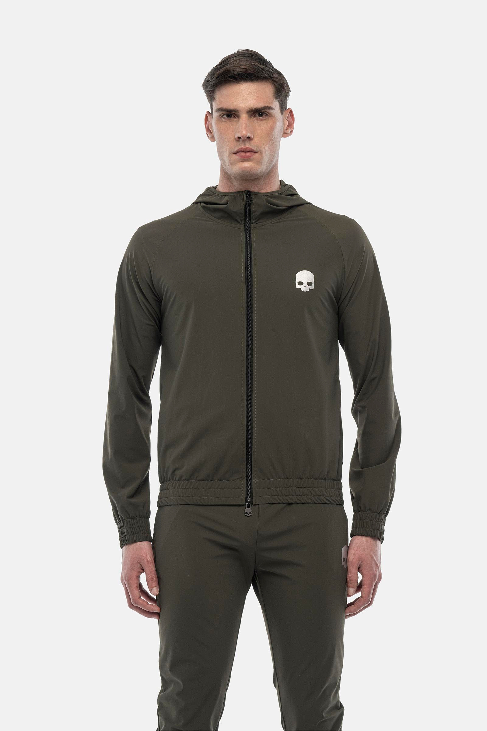 TECH FZ SWEATSHIRT SKULL - GREEN - Hydrogen - Luxury Sportwear