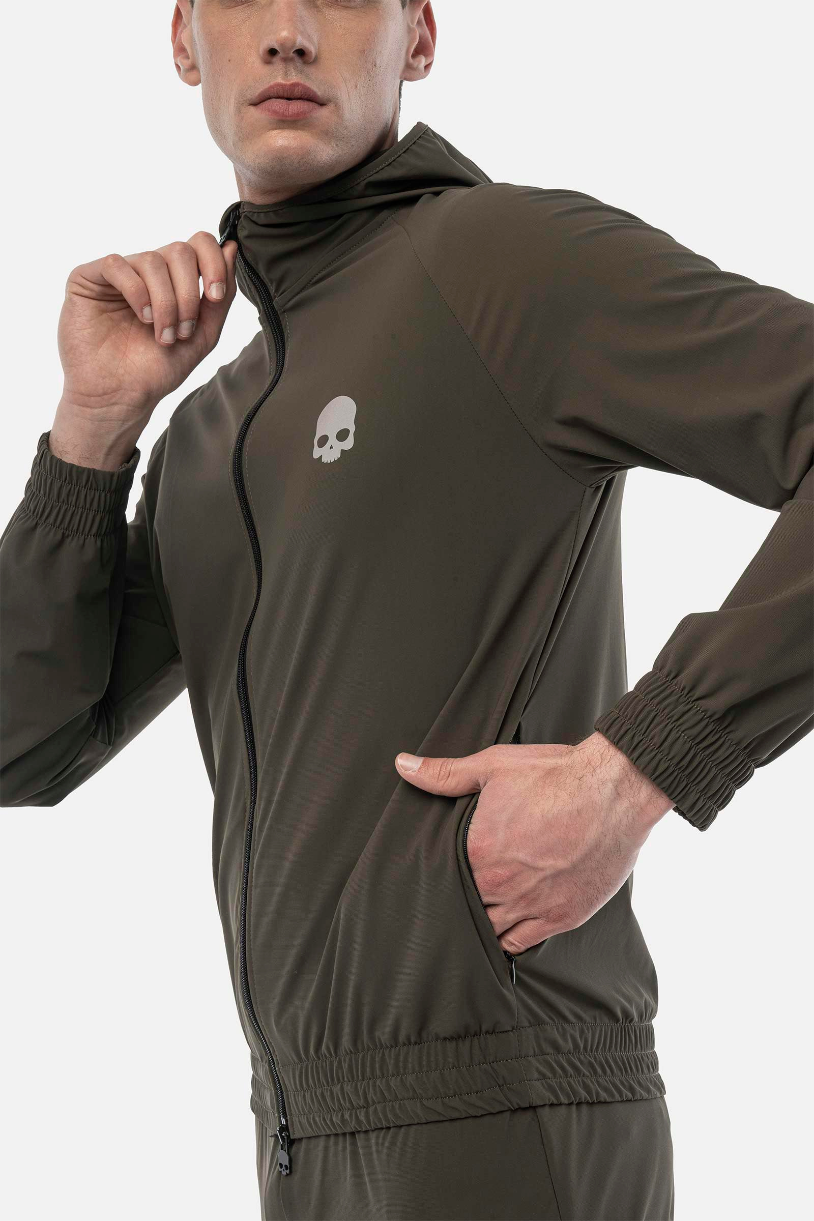 TECH FZ SWEATSHIRT SKULL - GREEN - Hydrogen - Luxury Sportwear