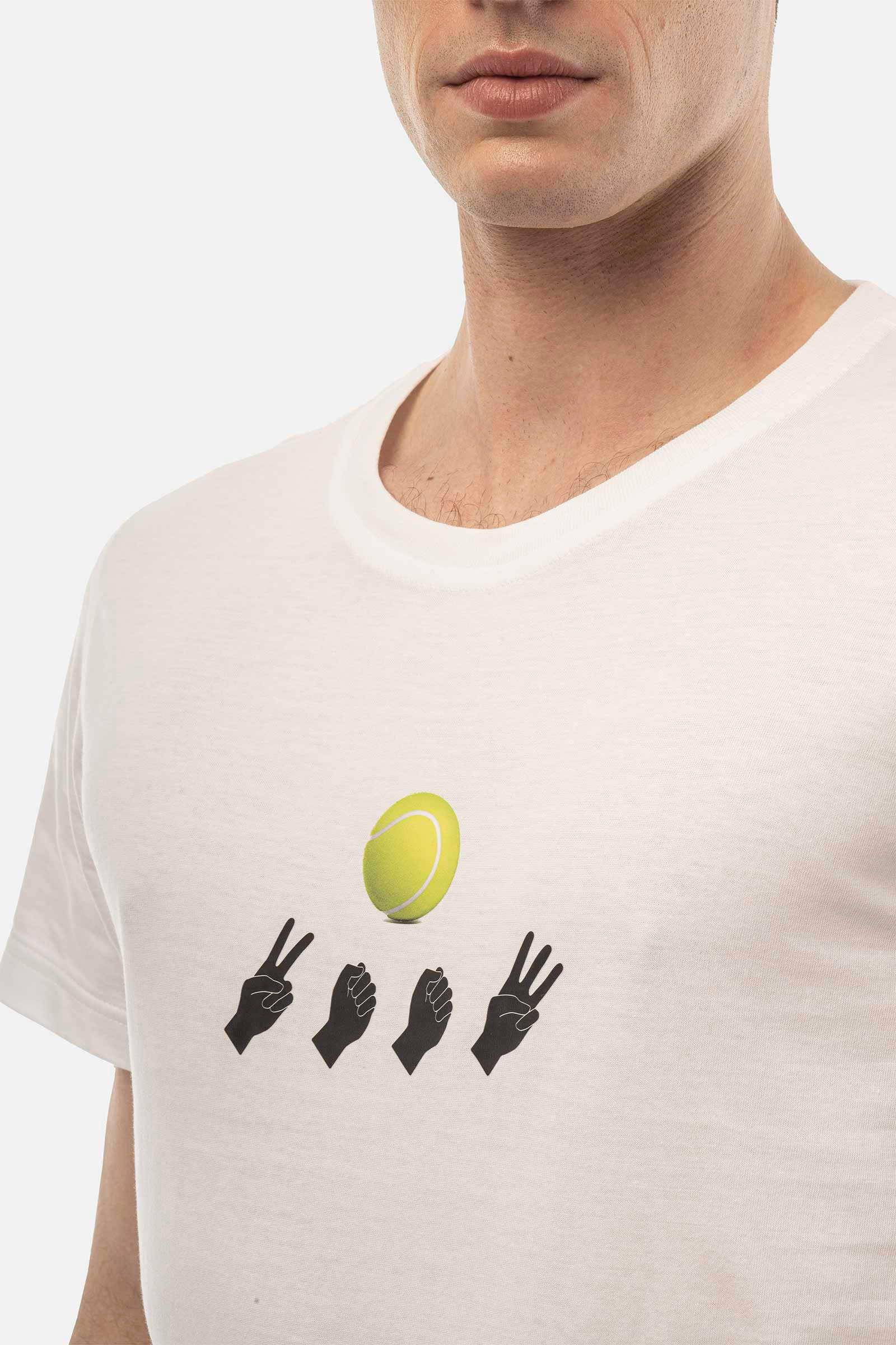 2003 TENNIS BALL T-SHIRT - WHITE - Hydrogen - Luxury Sportwear