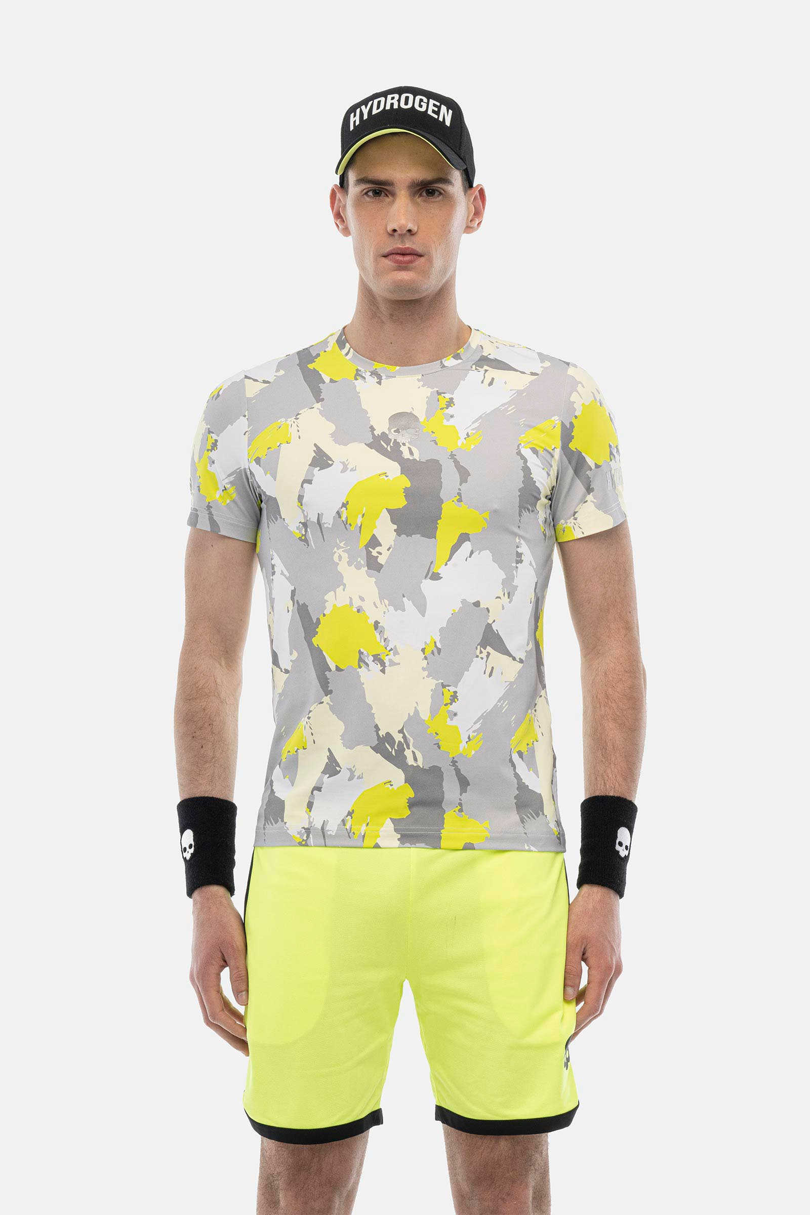 BRUSHED CAMO TECH T-SHIRT - GREY - Hydrogen - Luxury Sportwear