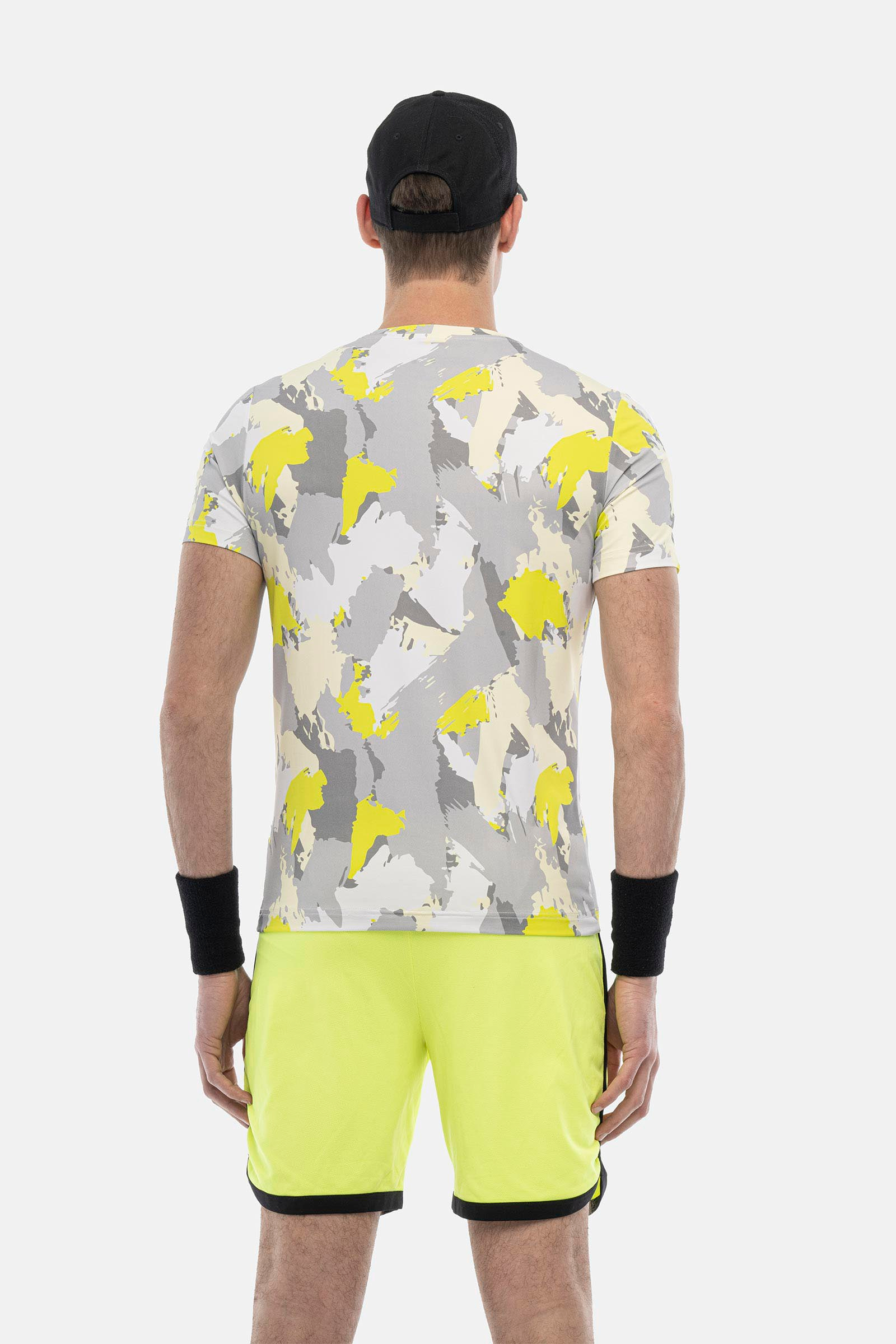 BRUSHED CAMO TECH T-SHIRT - GREY - Hydrogen - Luxury Sportwear
