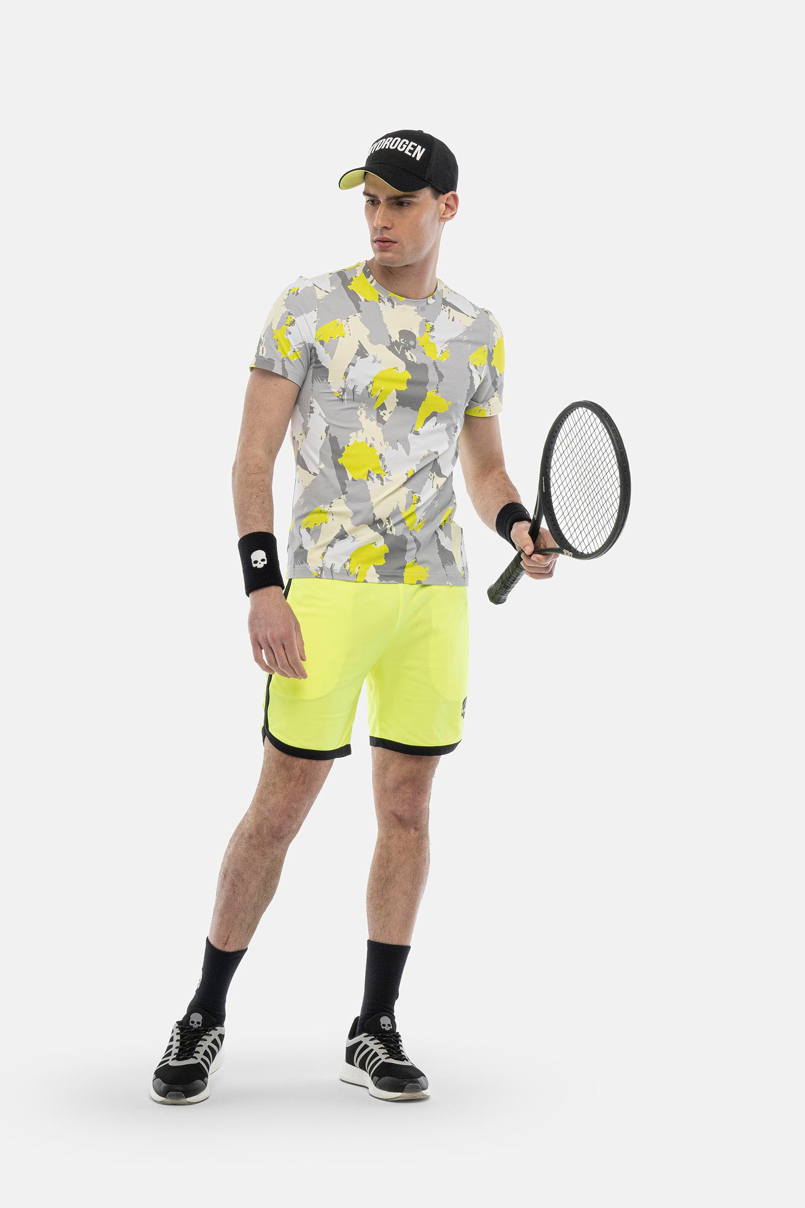 BRUSHED CAMO TECH T-SHIRT - GREY - Hydrogen - Luxury Sportwear