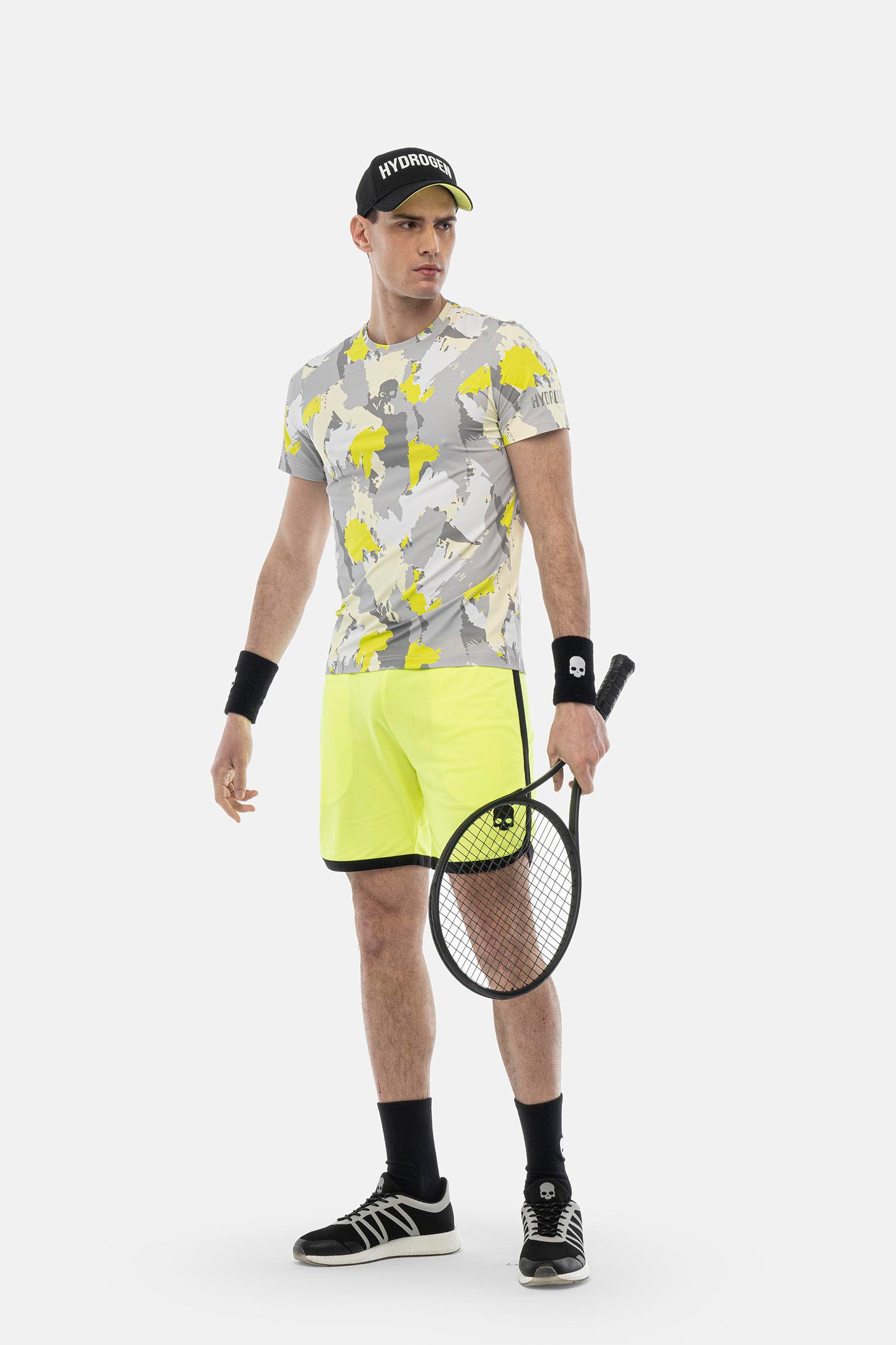 BRUSHED CAMO TECH T-SHIRT - GREY - Hydrogen - Luxury Sportwear