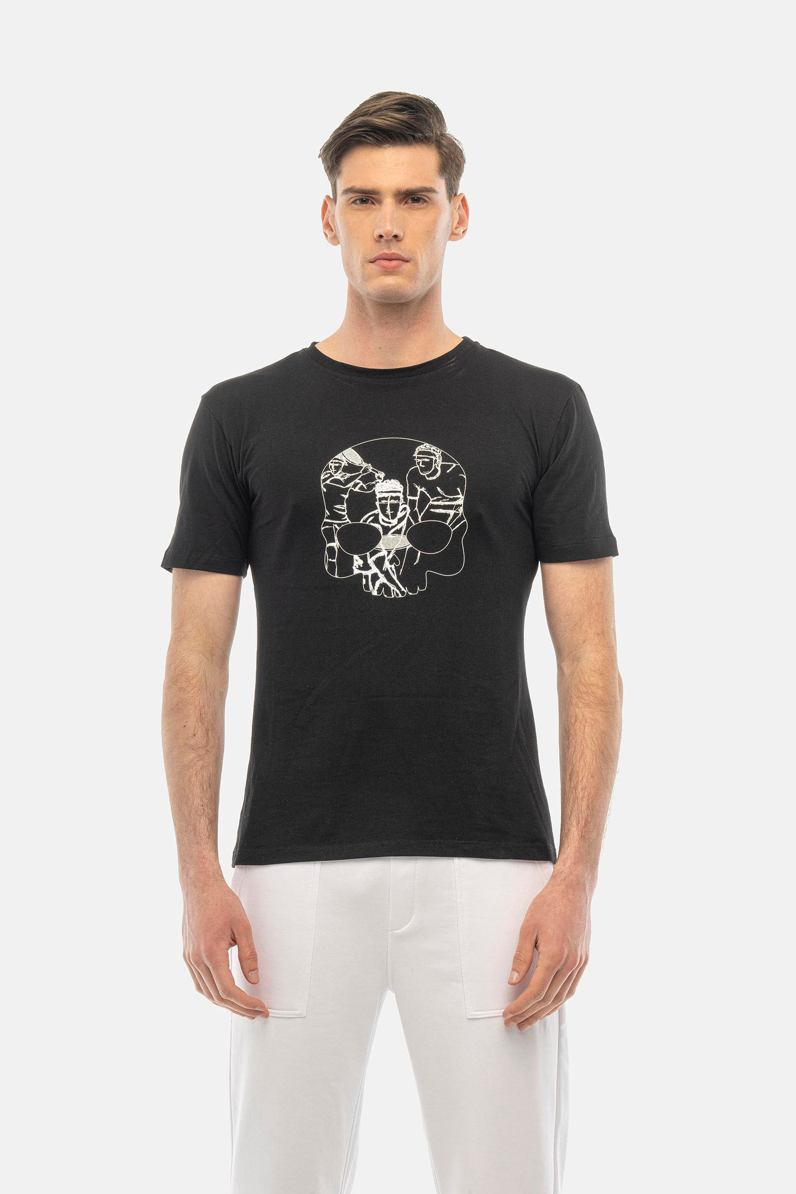 SKETCH T-SHIRT - BLACK,WHITE - Hydrogen - Luxury Sportwear