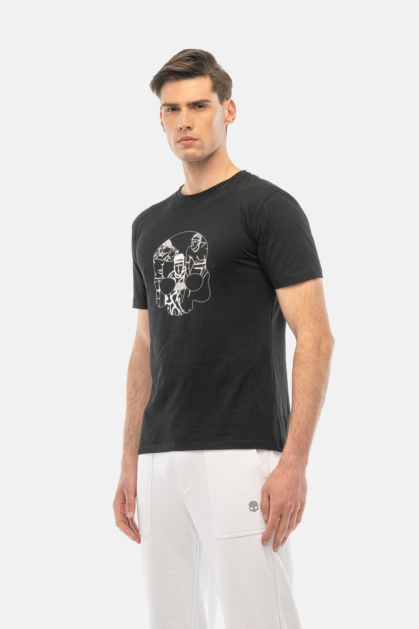 SKETCH T-SHIRT - BLACK,WHITE - Hydrogen - Luxury Sportwear
