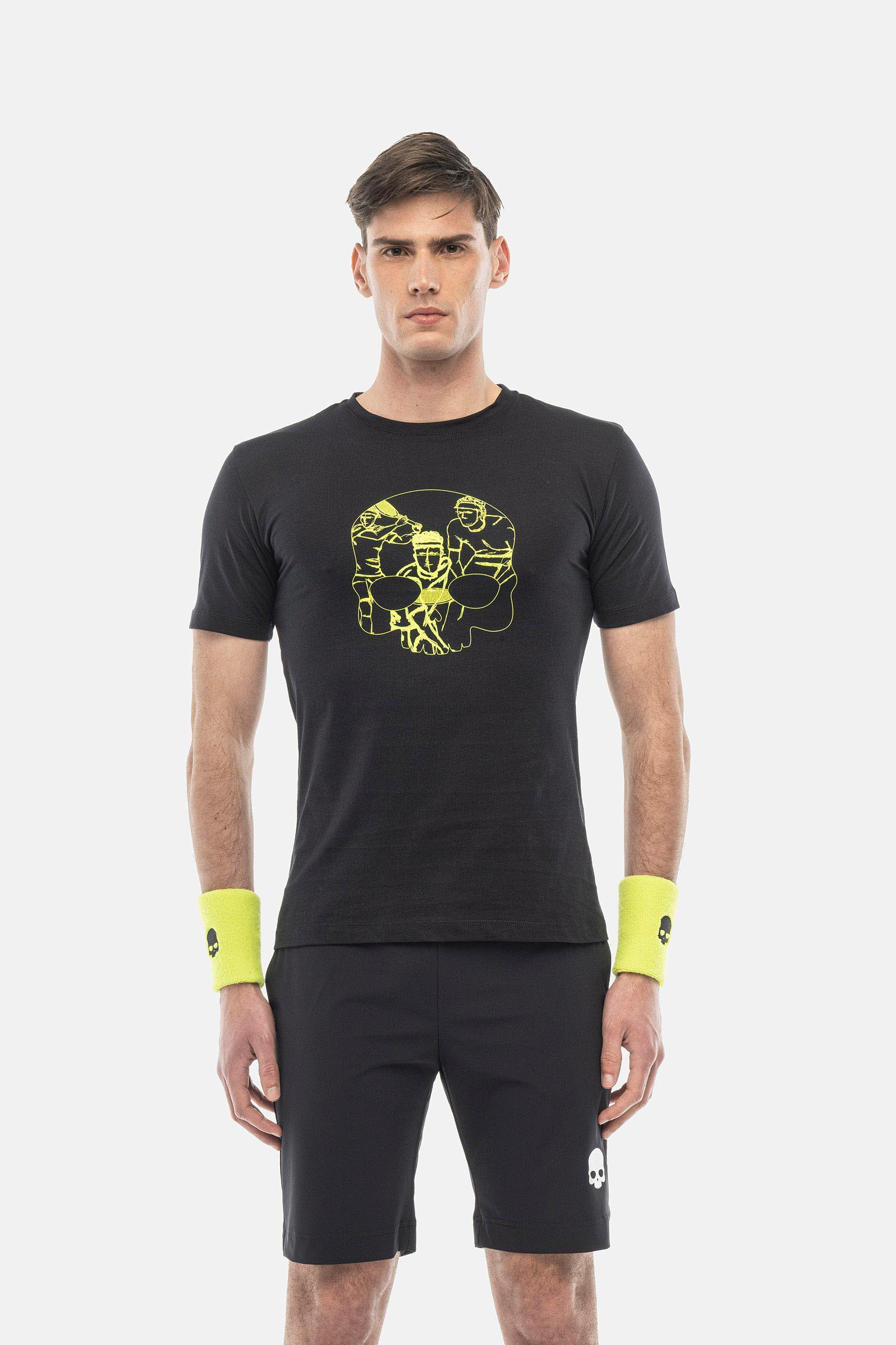 SKETCH T-SHIRT - BLUE,YELLOW - Hydrogen - Luxury Sportwear