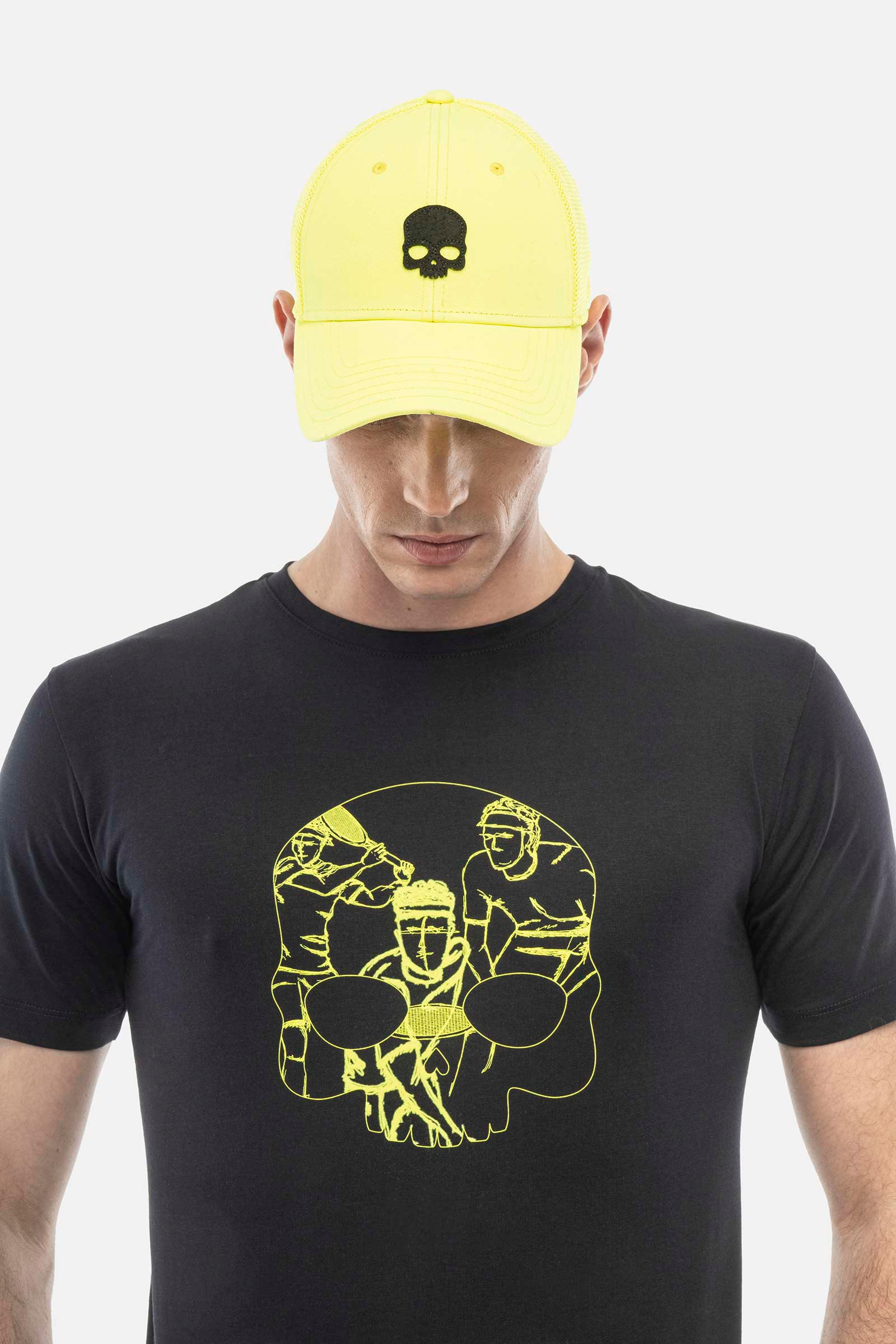 SKETCH T-SHIRT - BLUE,YELLOW - Hydrogen - Luxury Sportwear
