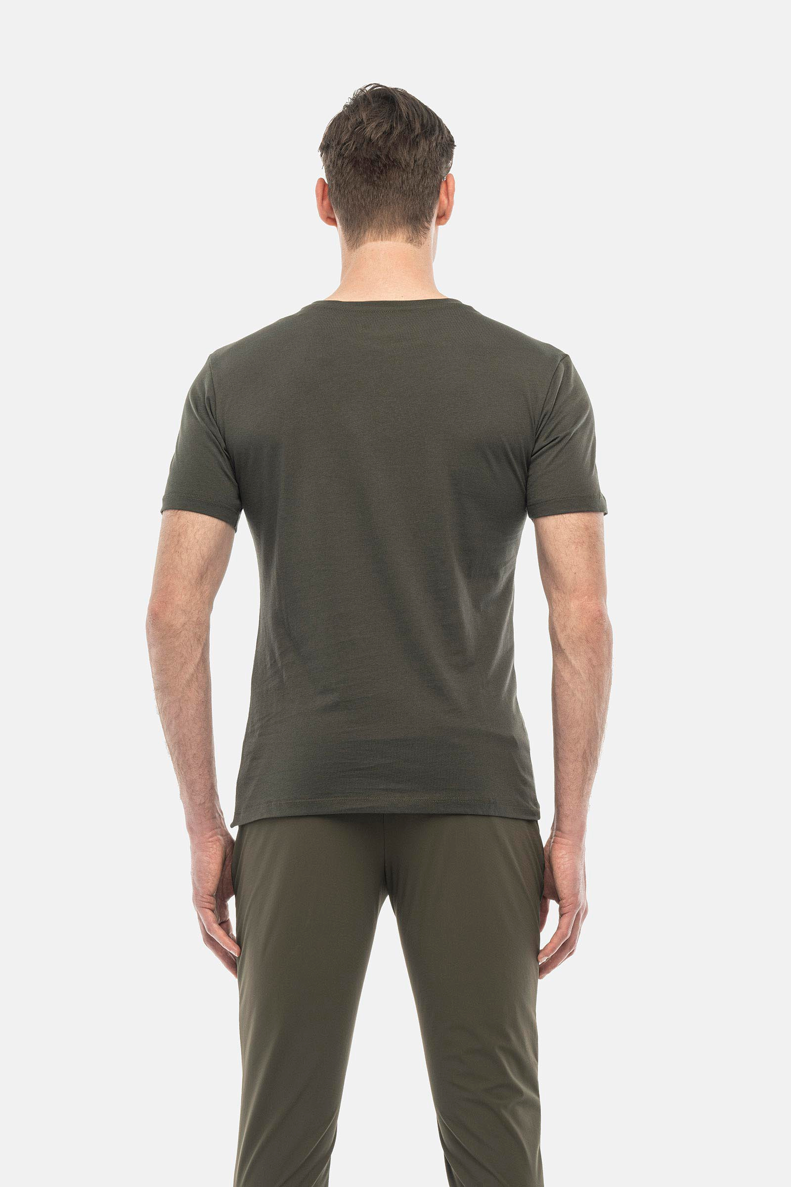SKETCH T-SHIRT - MILITARY GREEN,YELLOW FLUO - Hydrogen - Luxury Sportwear