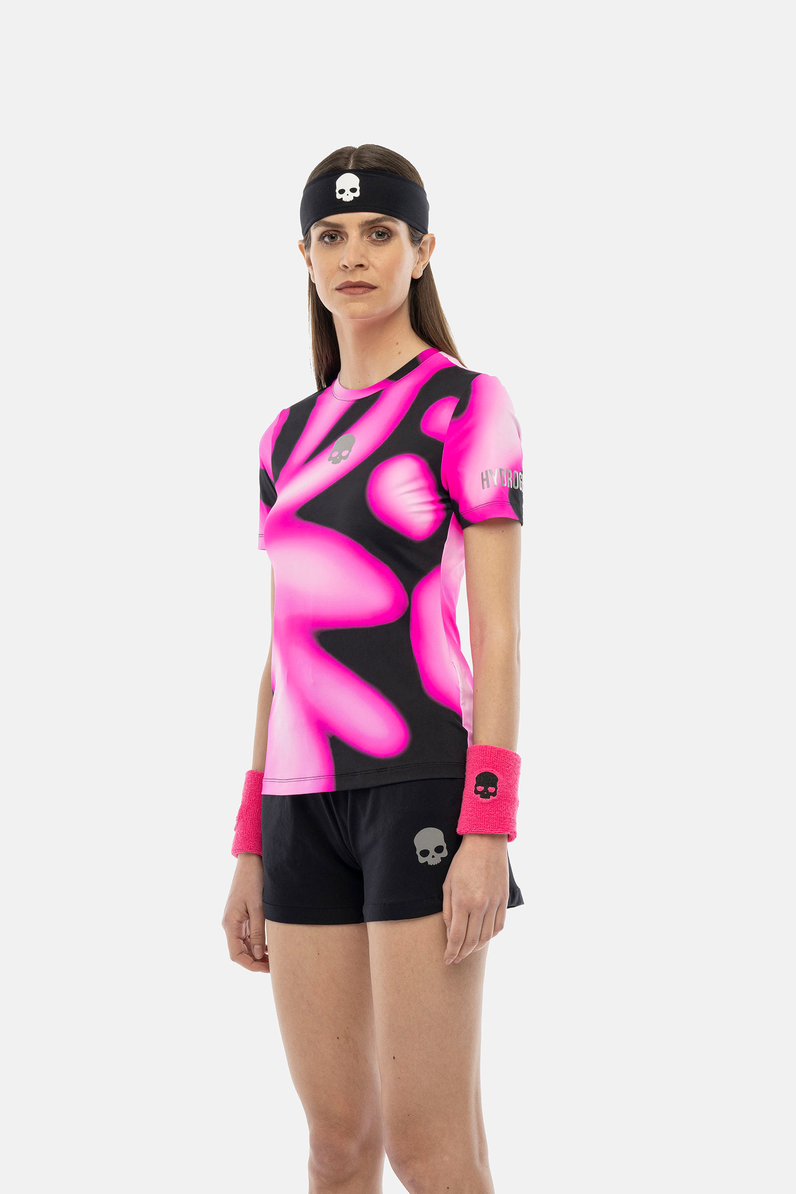 PSYCHEDELIC TECH T-SHIRT - FUCHSIA - Hydrogen - Luxury Sportwear