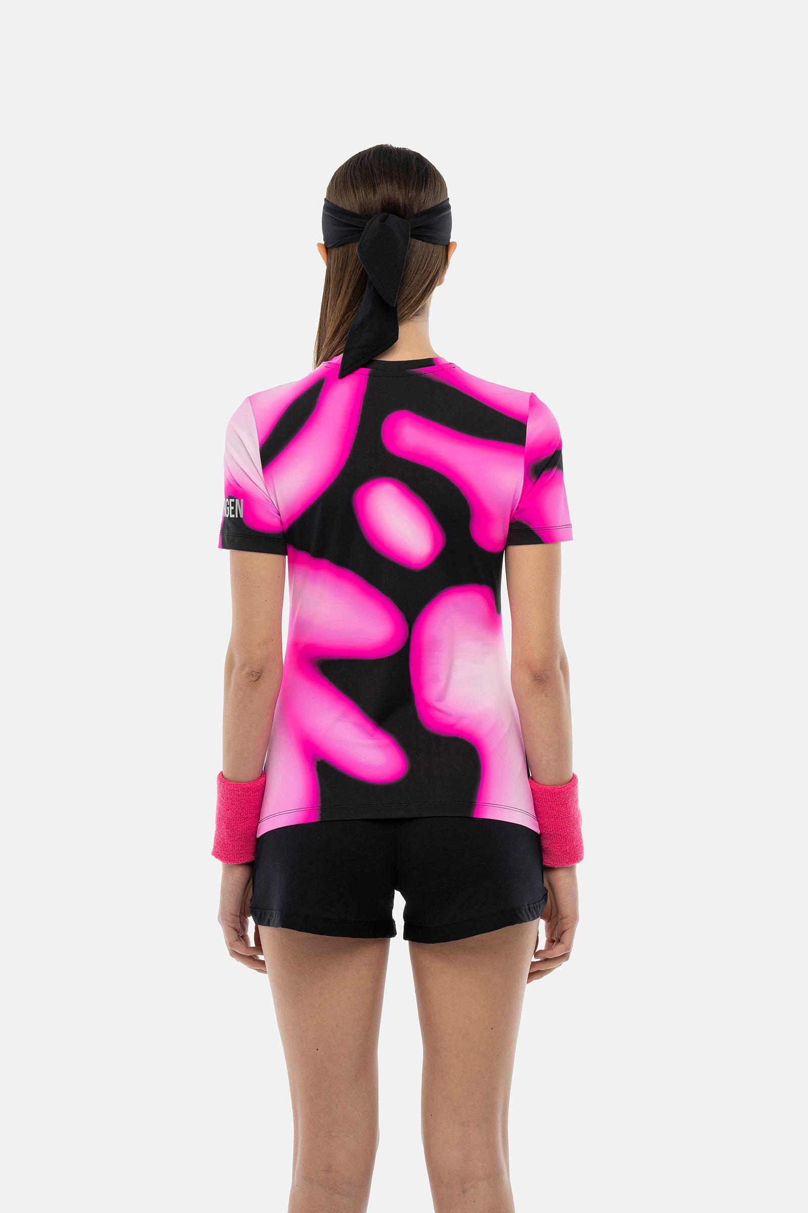 PSYCHEDELIC TECH T-SHIRT - FUCHSIA - Hydrogen - Luxury Sportwear