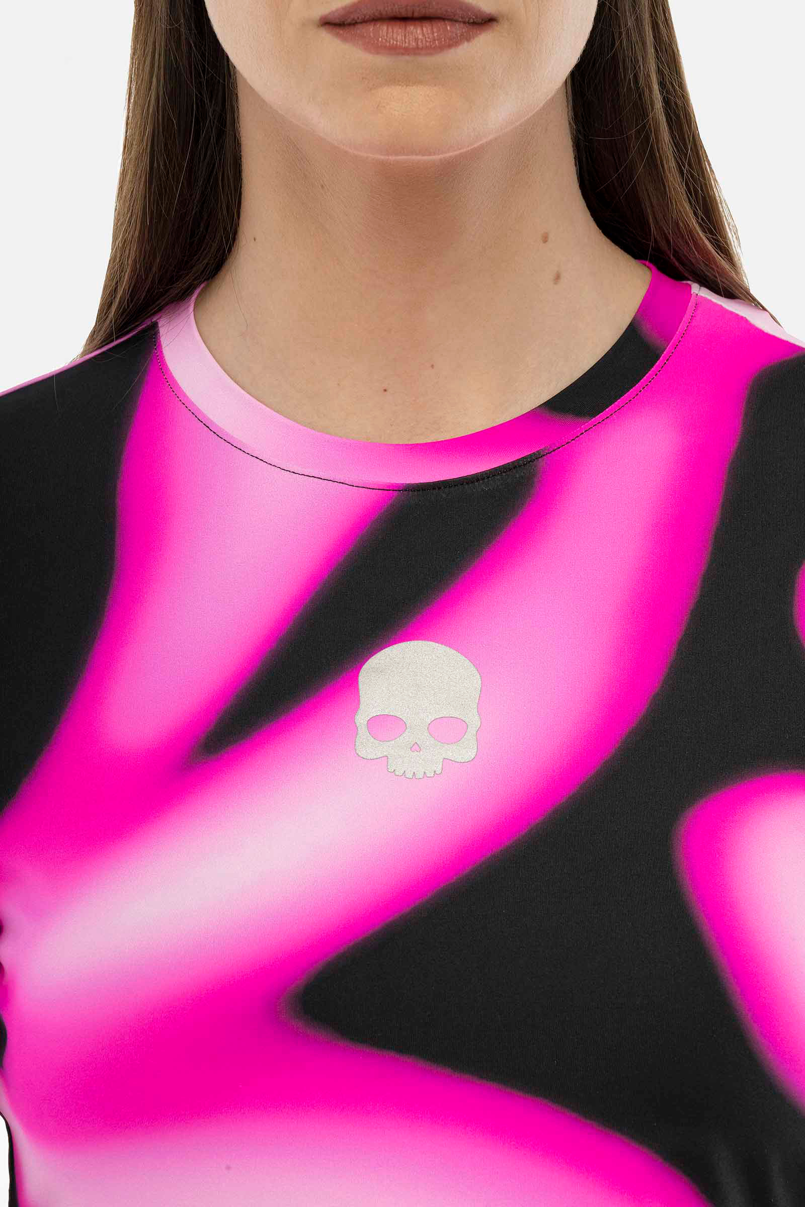 PSYCHEDELIC TECH T-SHIRT - FUCHSIA - Hydrogen - Luxury Sportwear