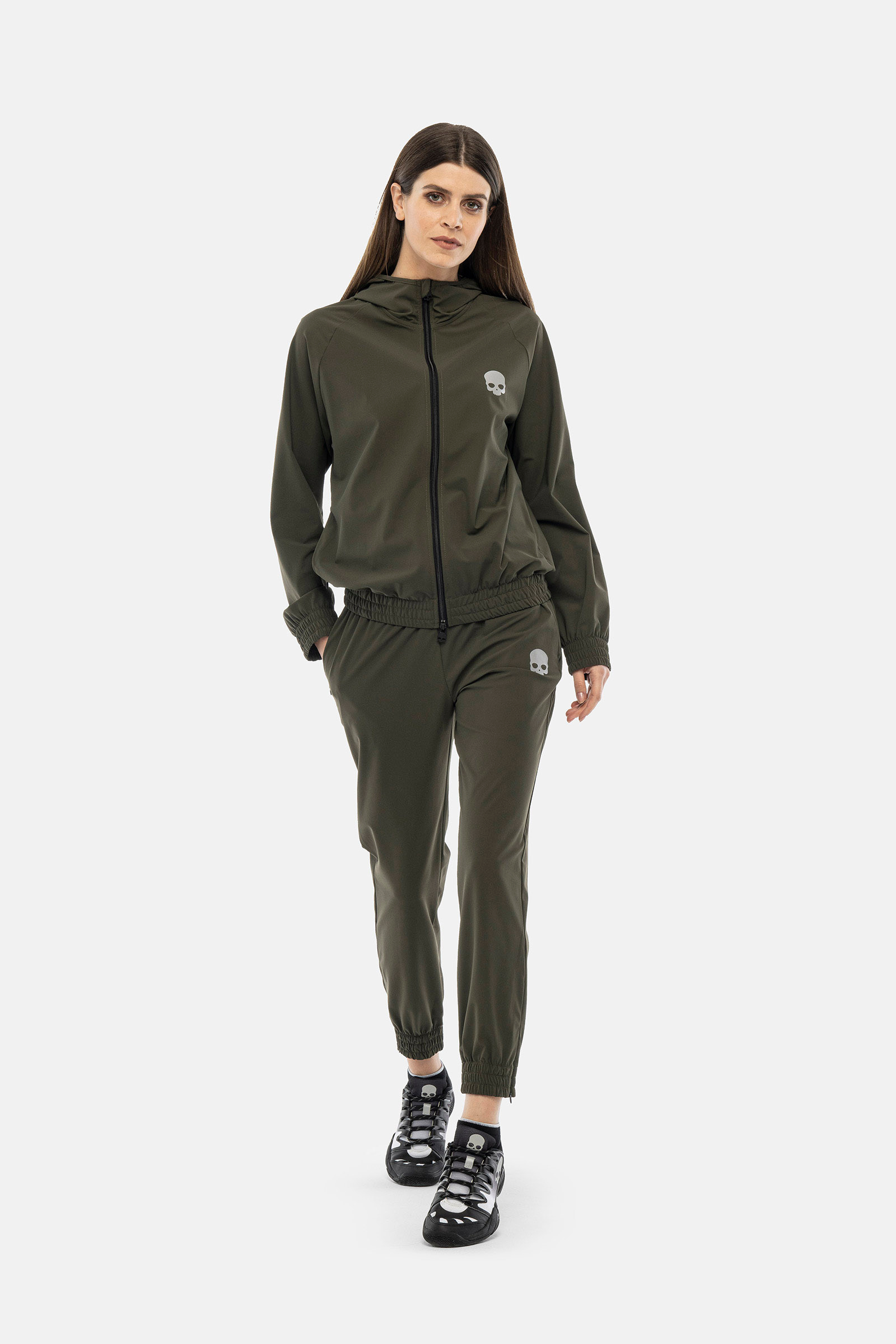 BASIC TECH FZ HOODIE - GREEN - Hydrogen - Luxury Sportwear