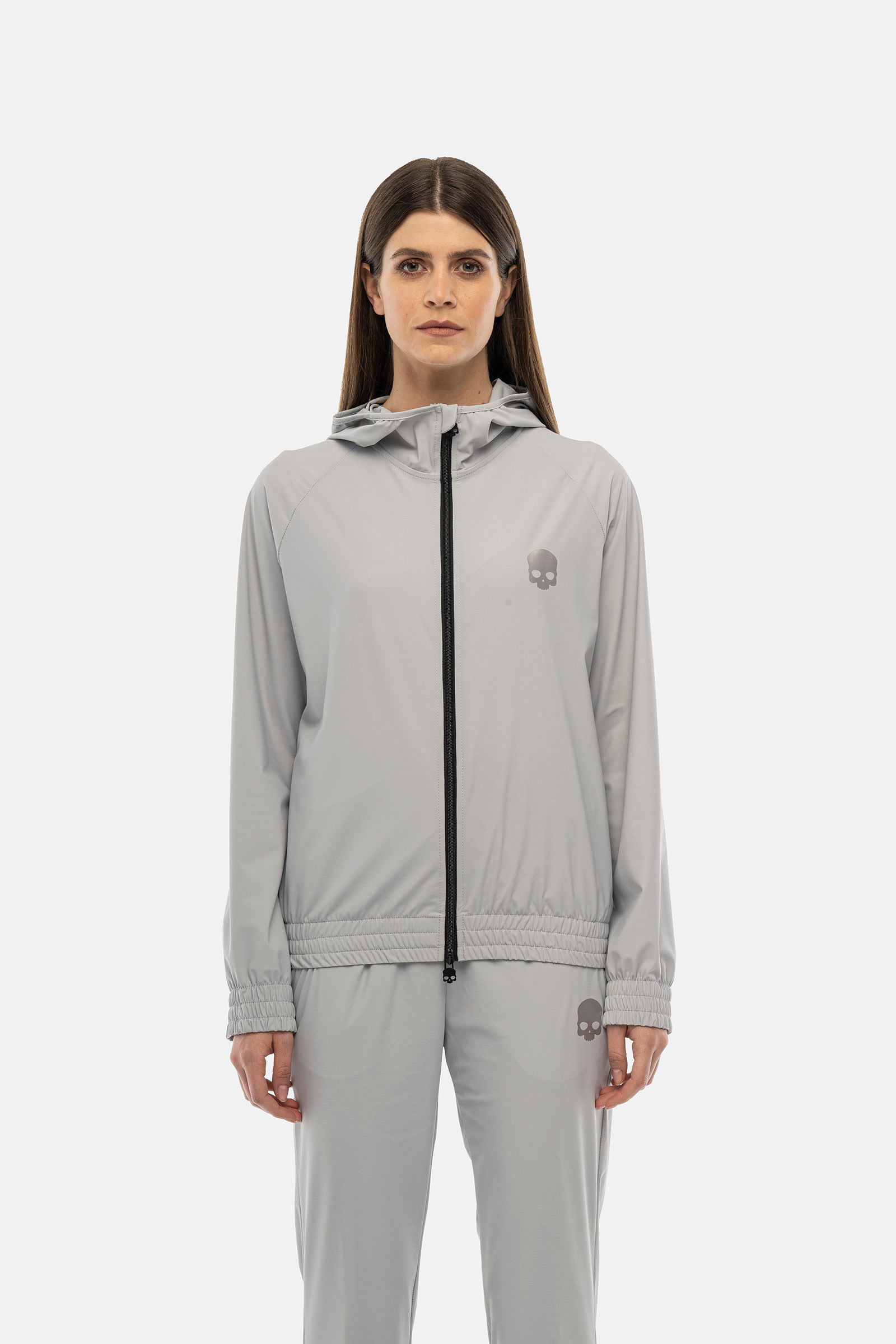BASIC TECH FZ HOODIE - GREY - Hydrogen - Luxury Sportwear