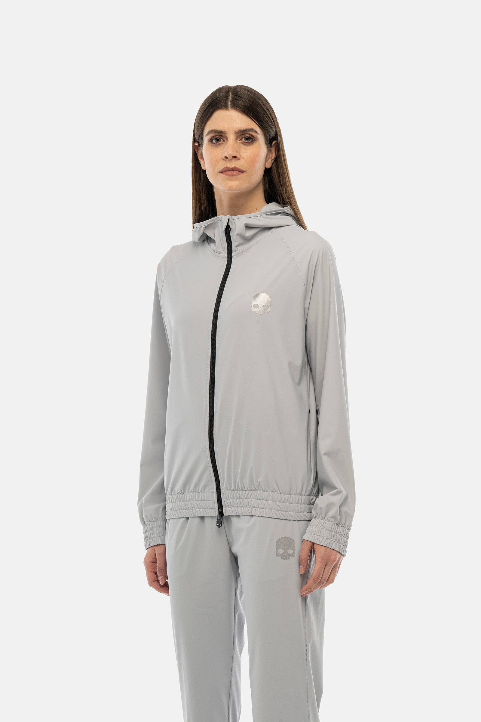 BASIC TECH FZ HOODIE - GREY - Hydrogen - Luxury Sportwear