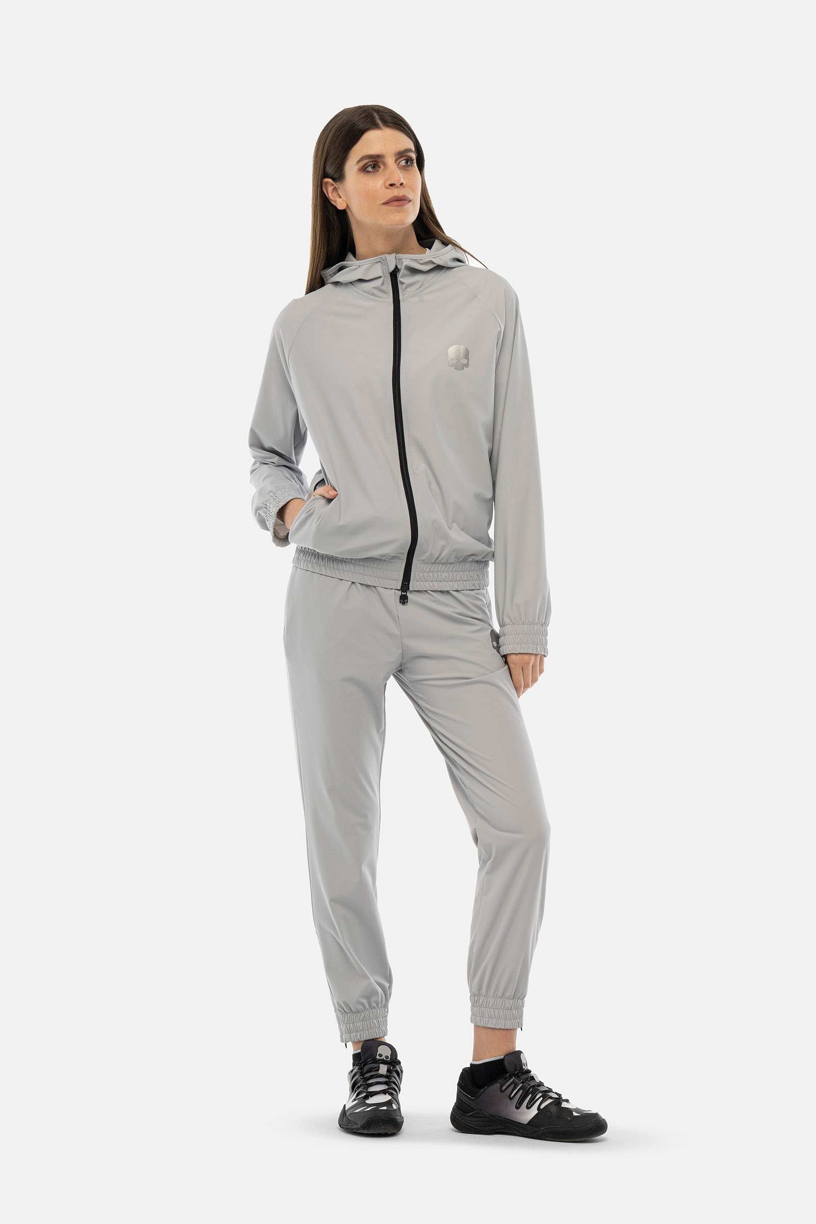BASIC TECH FZ HOODIE - GREY - Hydrogen - Luxury Sportwear