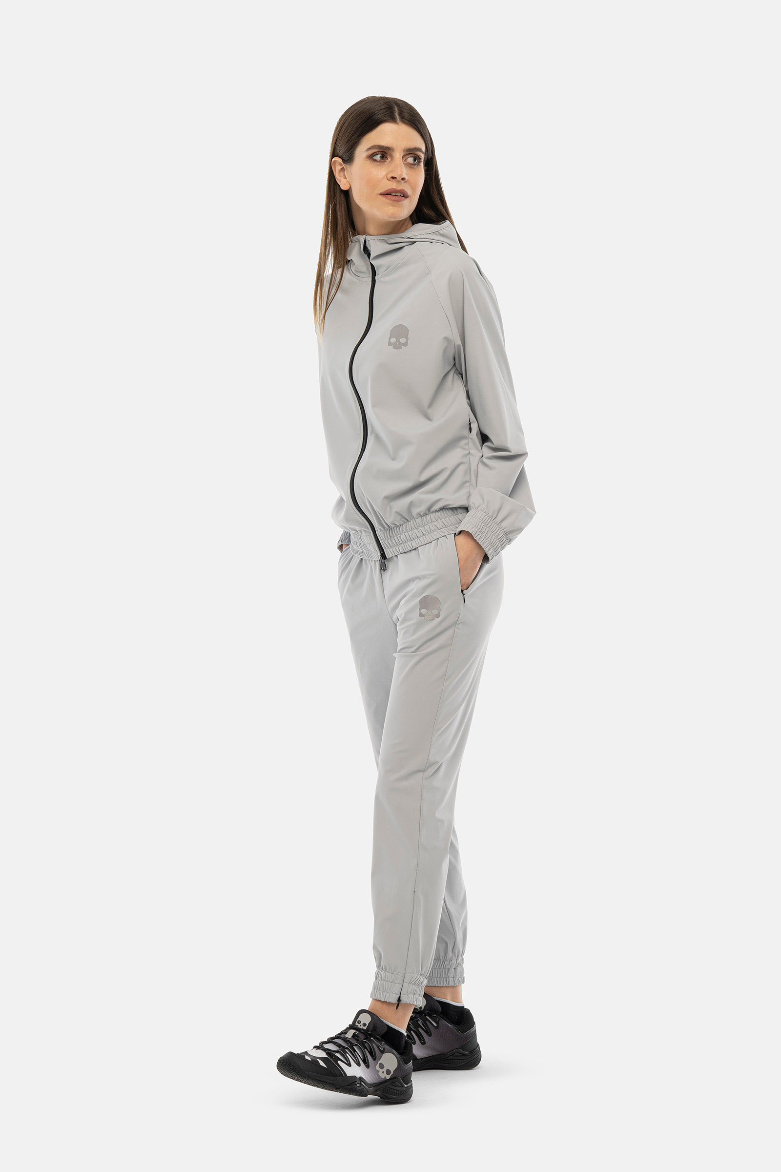 BASIC TECH FZ HOODIE - GREY - Hydrogen - Luxury Sportwear