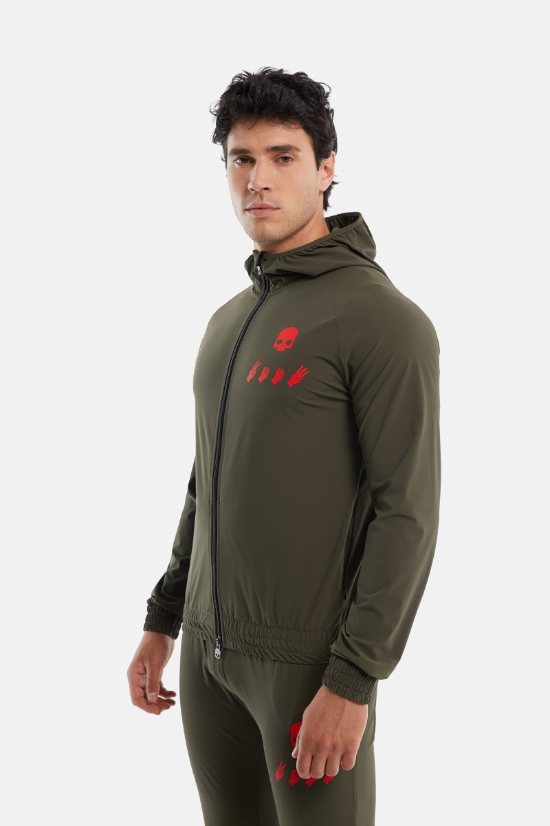 2003 TECH HOODIE - GREEN - Hydrogen - Luxury Sportwear