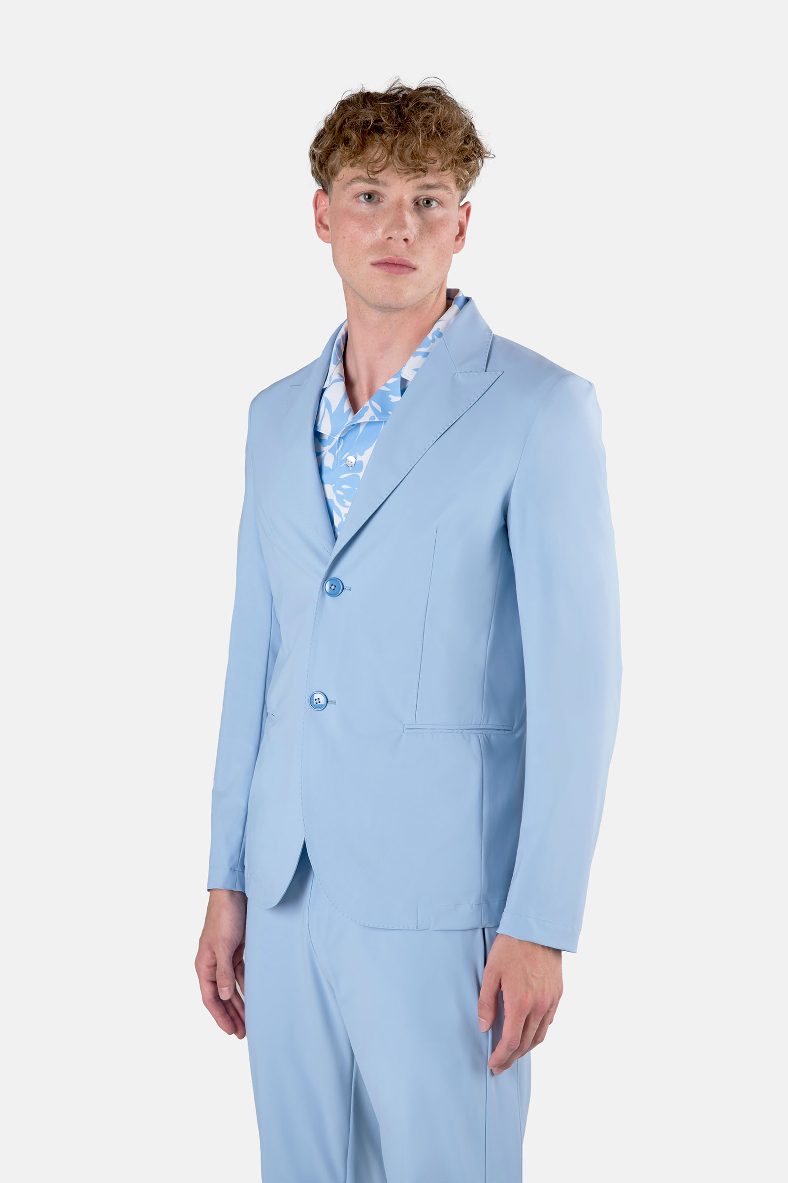 PEAK LAPEL JACKET - LIGHT BLUE - Hydrogen - Luxury Sportwear