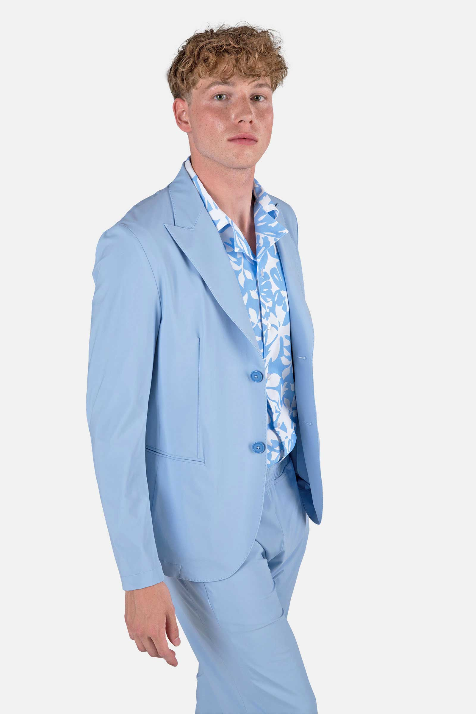 PEAK LAPEL JACKET - LIGHT BLUE - Hydrogen - Luxury Sportwear