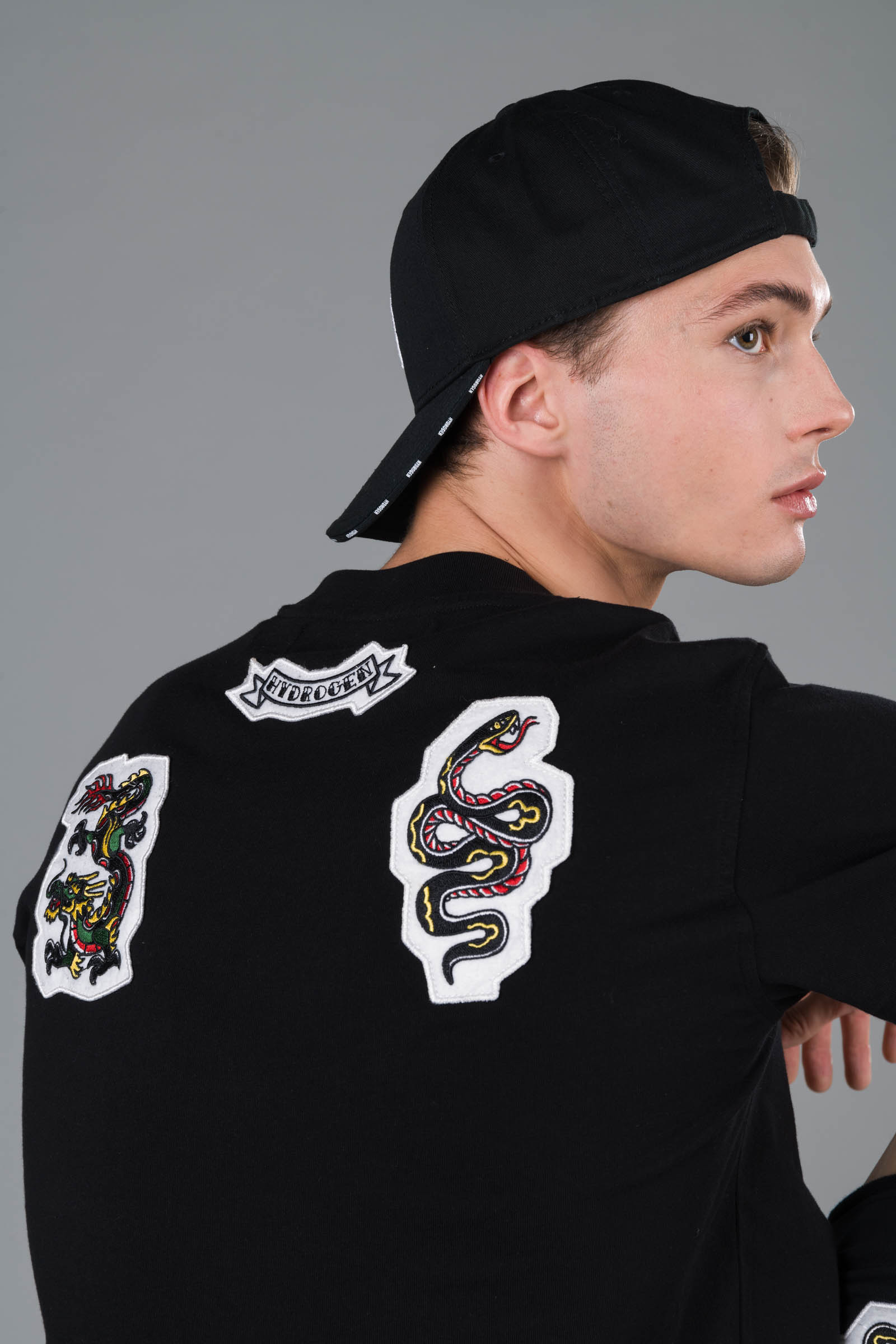 CUSTOM TATTOO TEE - BLACK - Abbigliamento sportivo | Hydrogen