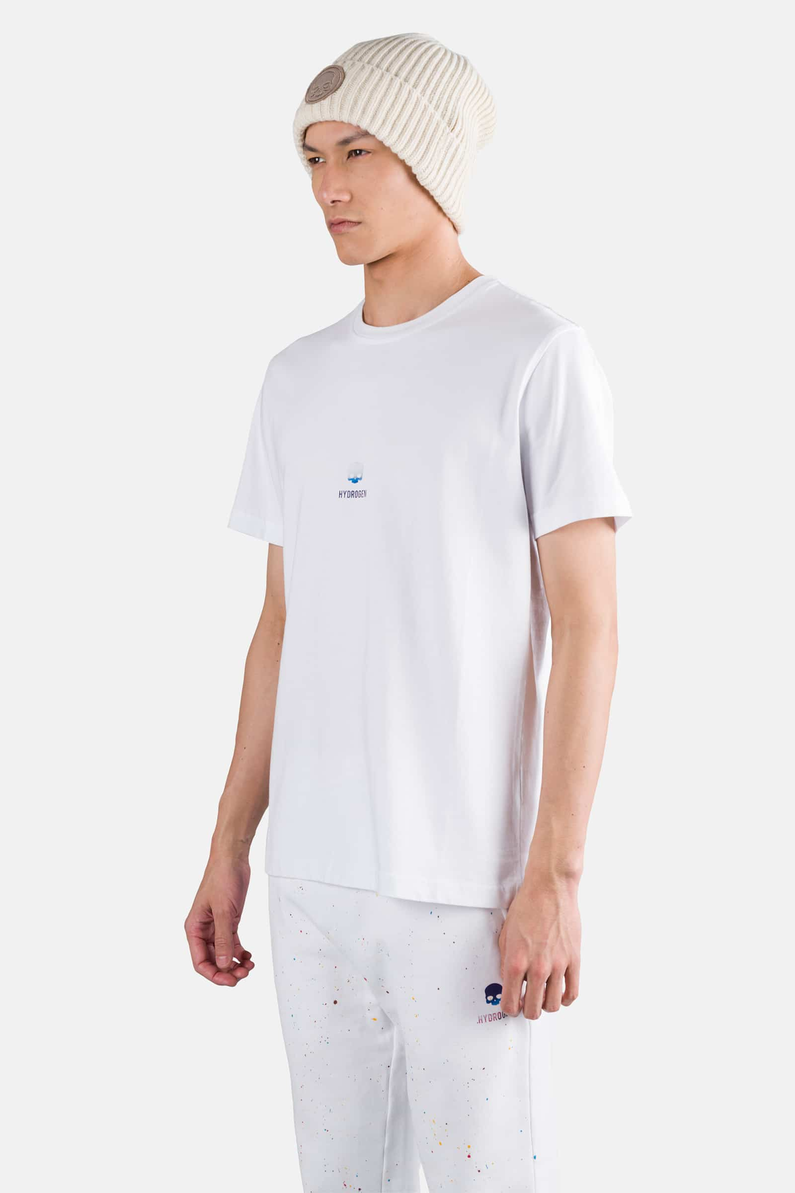 T-SHIRT CON TESCHIO - WHITE - Abbigliamento sportivo | Hydrogen