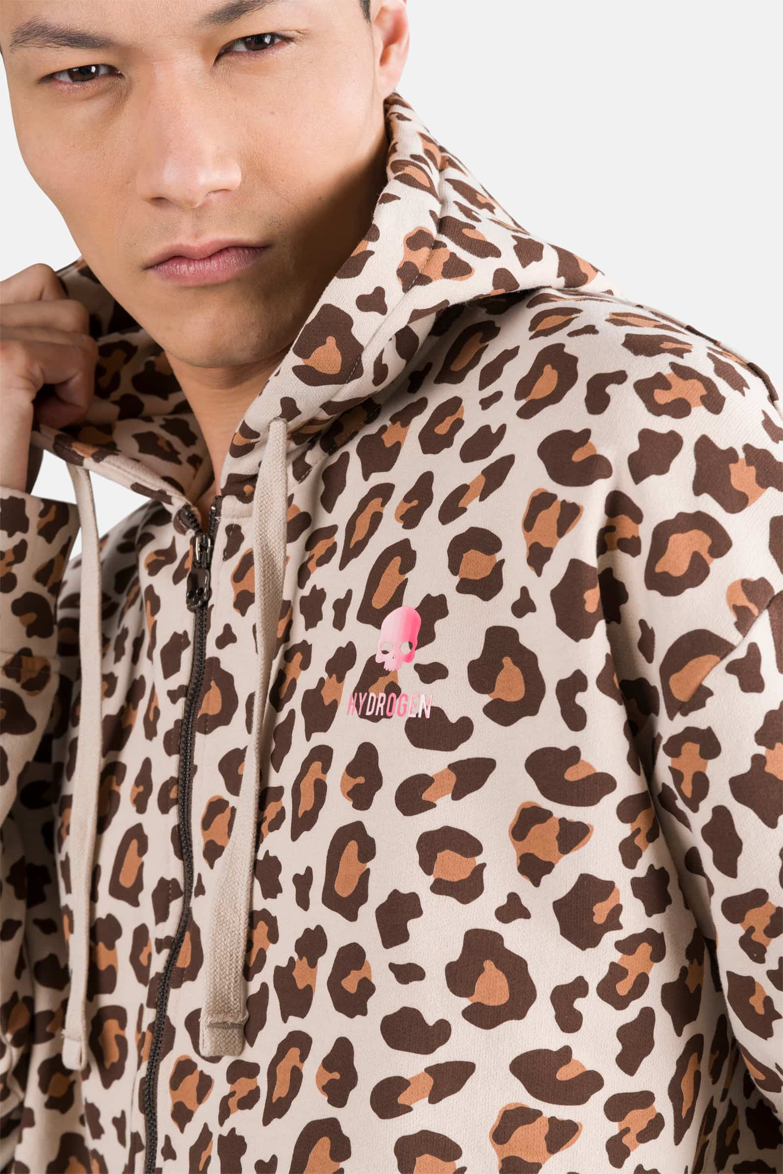 PRINTED FZ HOODIE - JAGUAR - Hydrogen - Luxury Sportwear