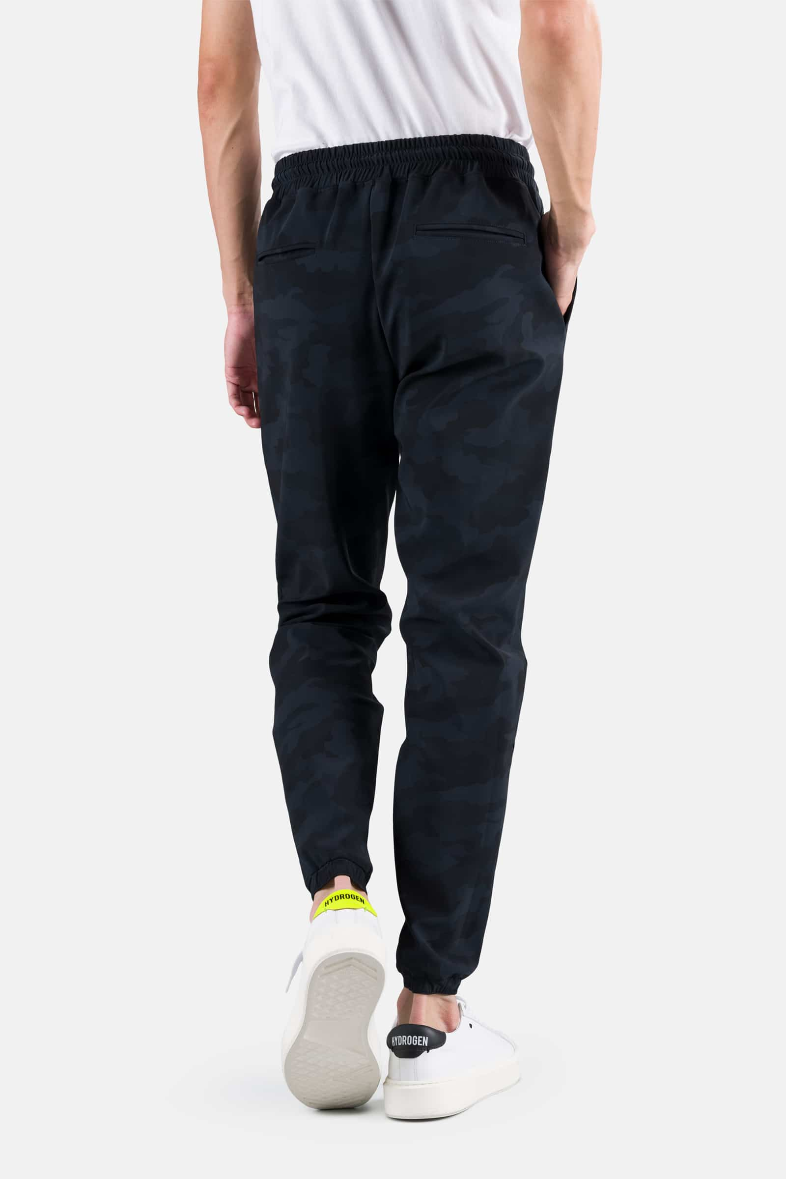 TRACKSUIT PANTS - BLACK CAMOUFLAGE - Hydrogen - Luxury Sportwear