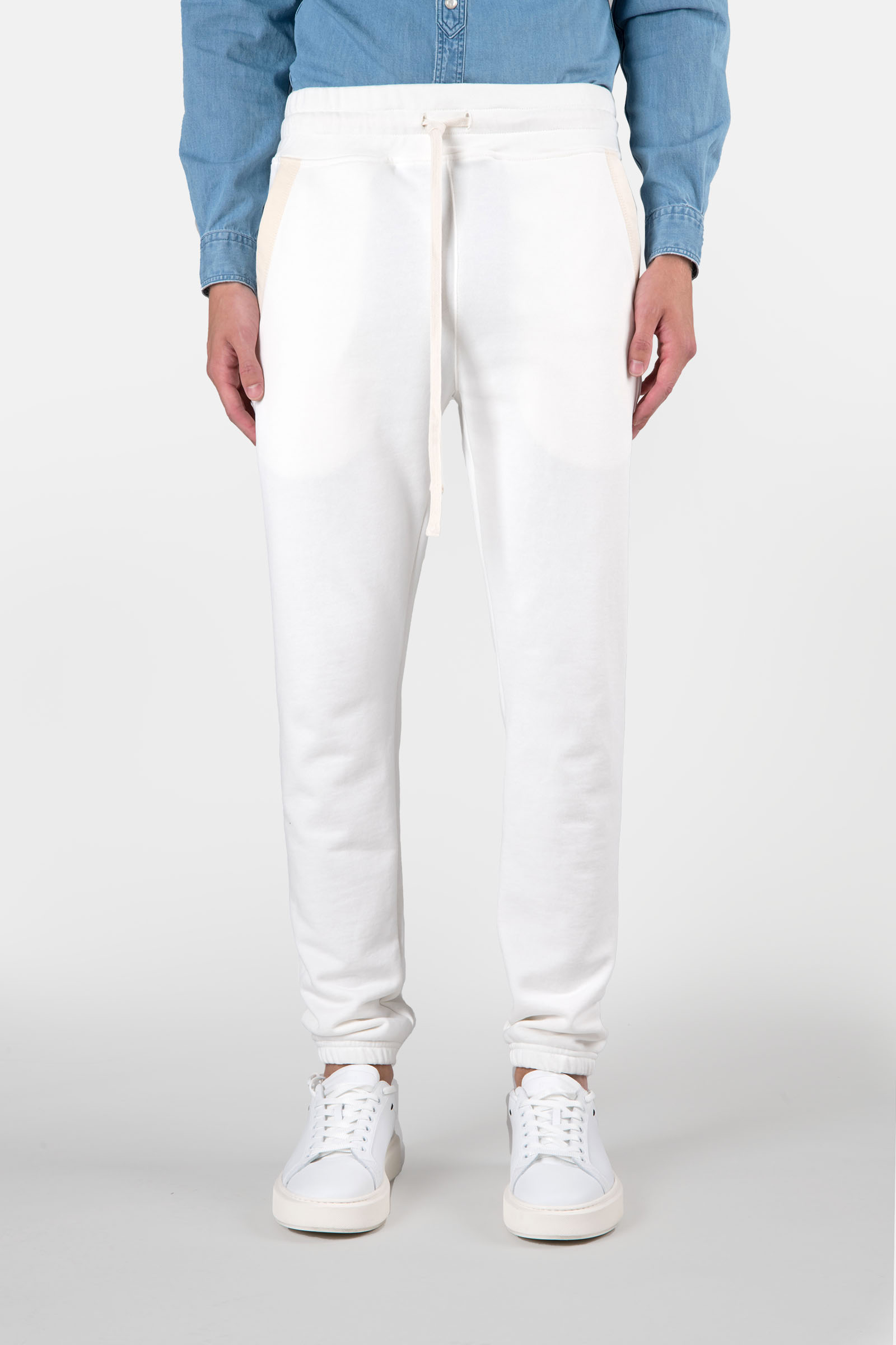 TRACK PANTS - WHITE - Hydrogen - Luxury Sportwear