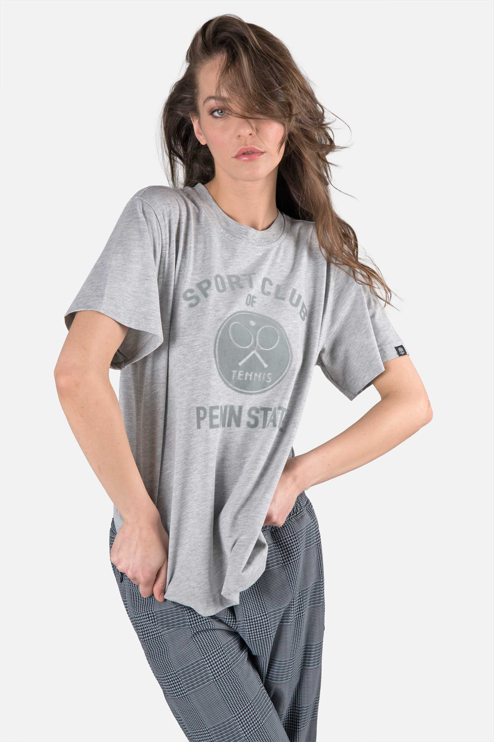 LA BASKET TEE - GREY - Hydrogen - Luxury Sportwear