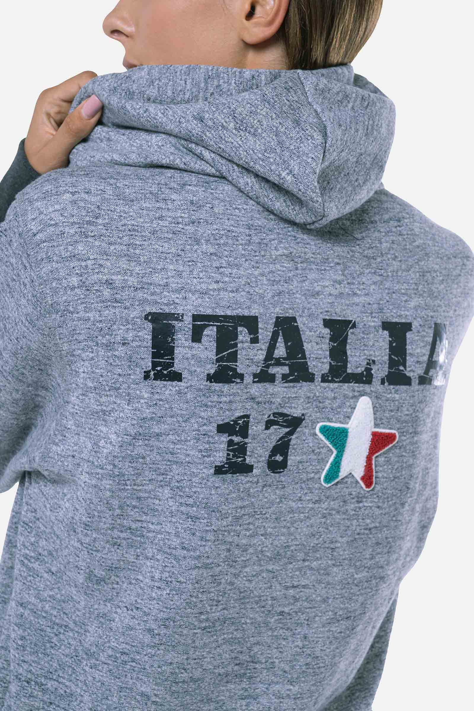 ITALIA 17 HOODIE - GREY - Hydrogen - Luxury Sportwear