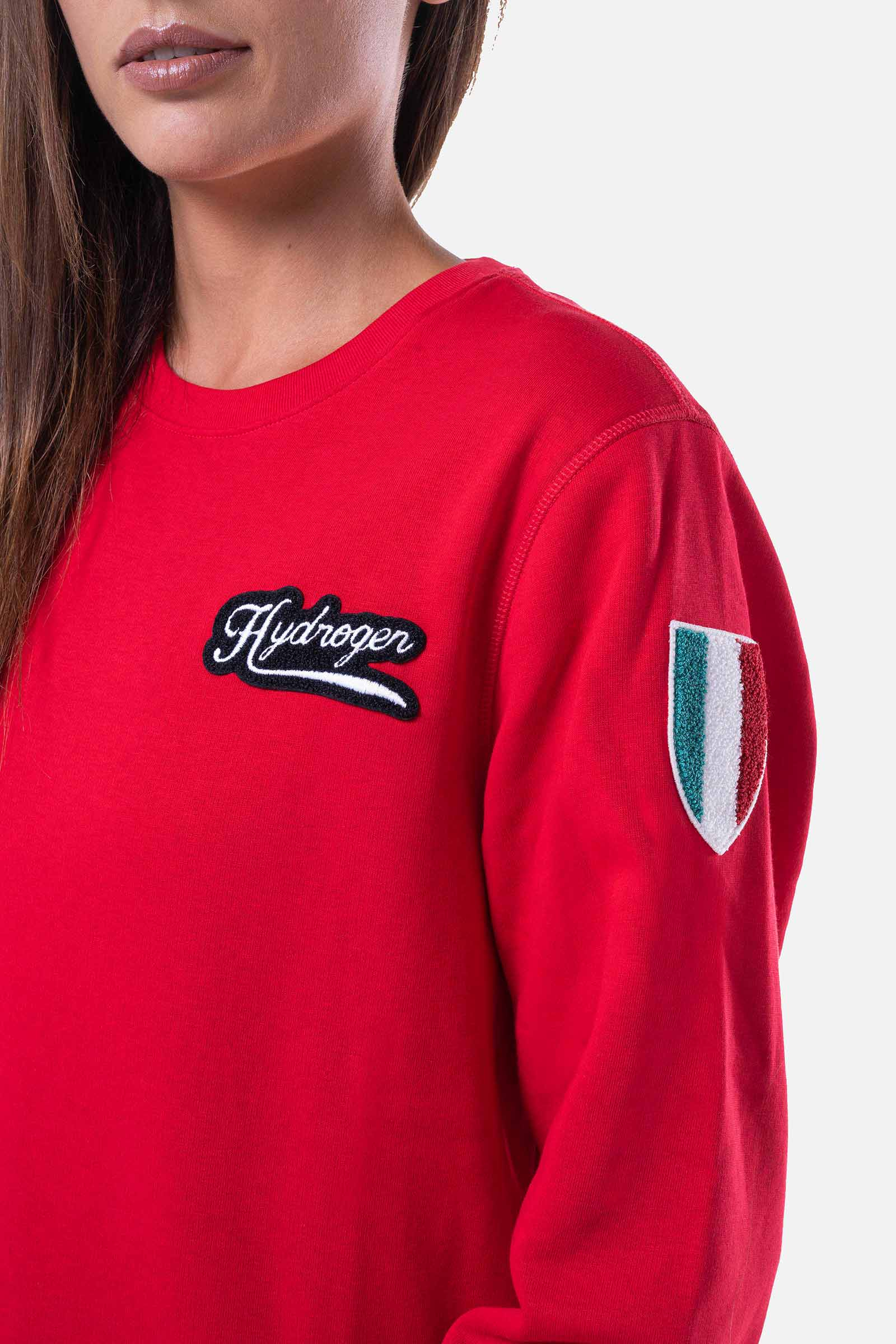 ITALIA 17 SWEATSHIRT - RED - Hydrogen - Luxury Sportwear