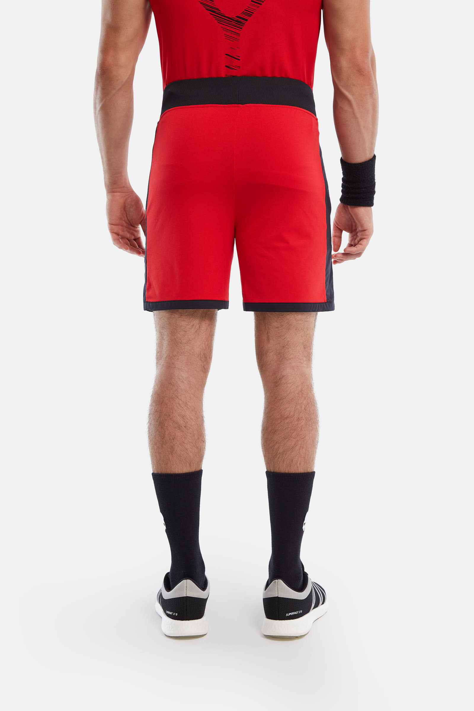 MESH TECH SHORTS - RED,BLACK - Hydrogen - Luxury Sportwear