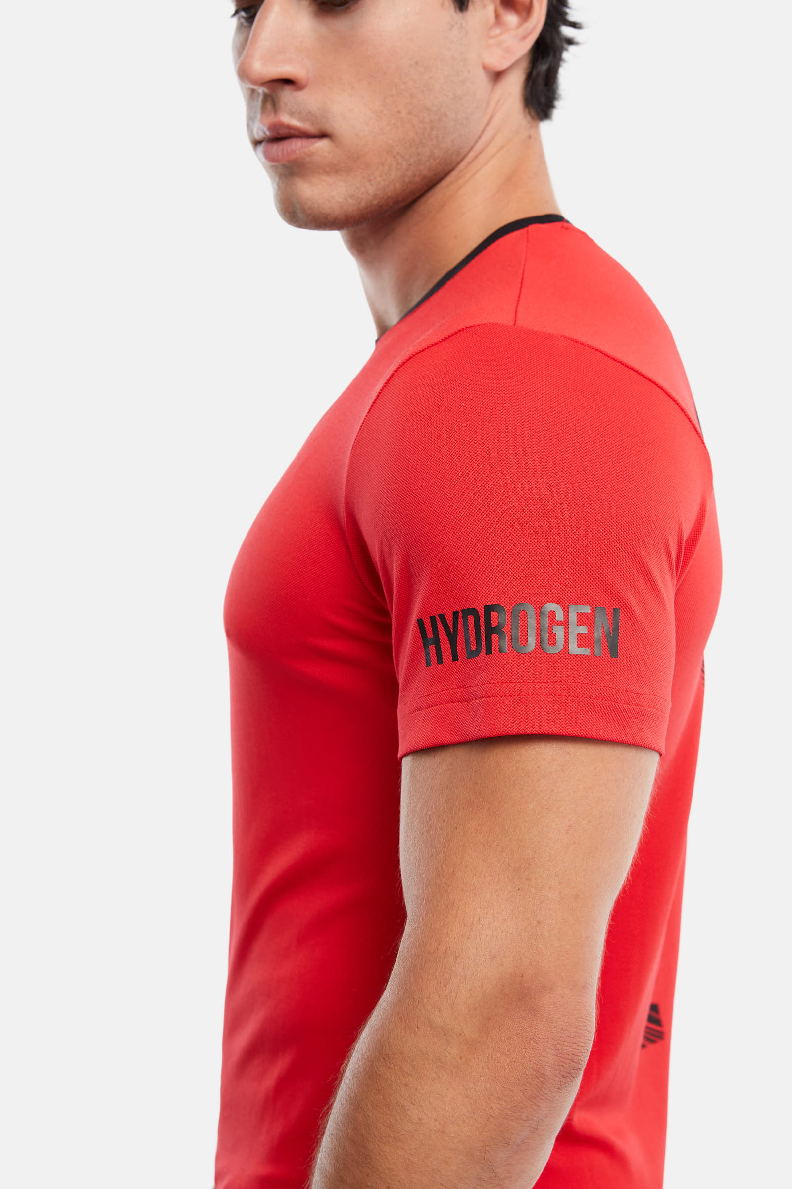 CRAZY RACKET TECH T-SHIRT - RED - Hydrogen - Luxury Sportwear