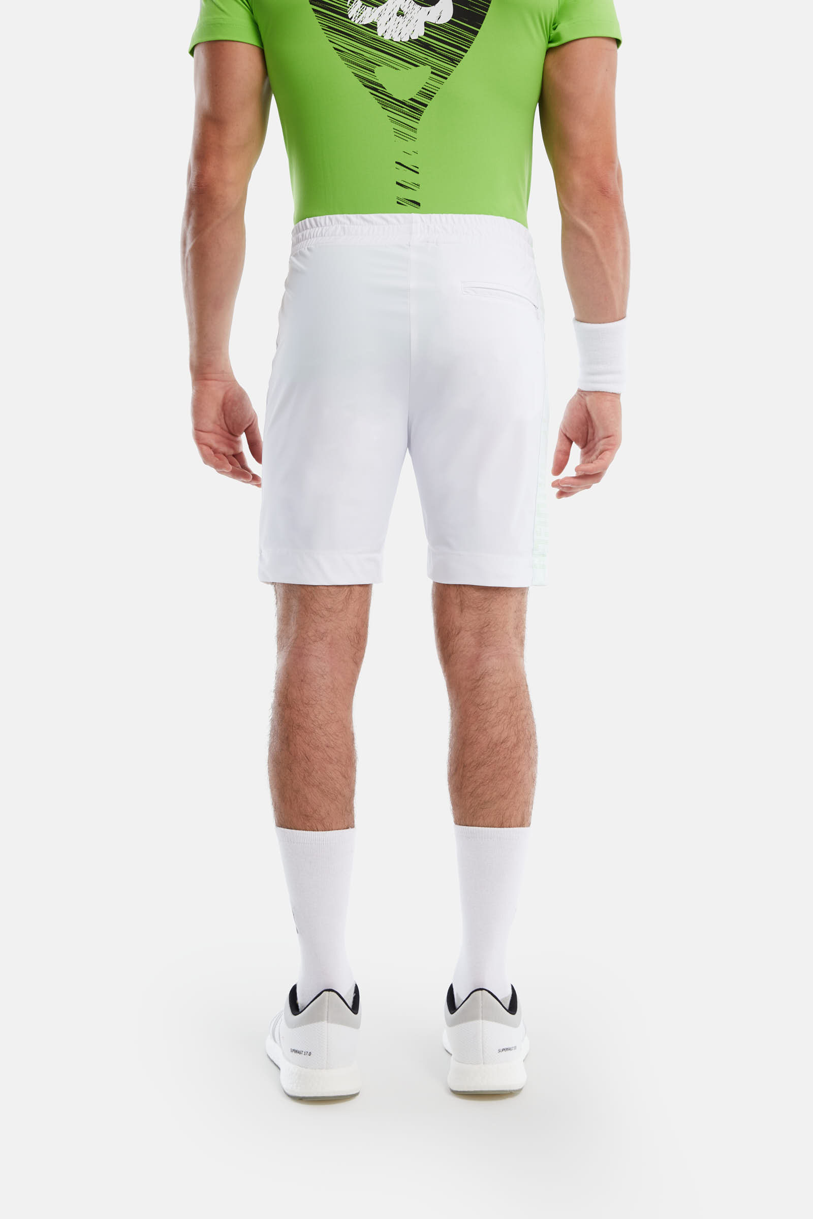 TECH MESH SHORTS SKULL - WHITE,GREEN - Hydrogen - Luxury Sportwear