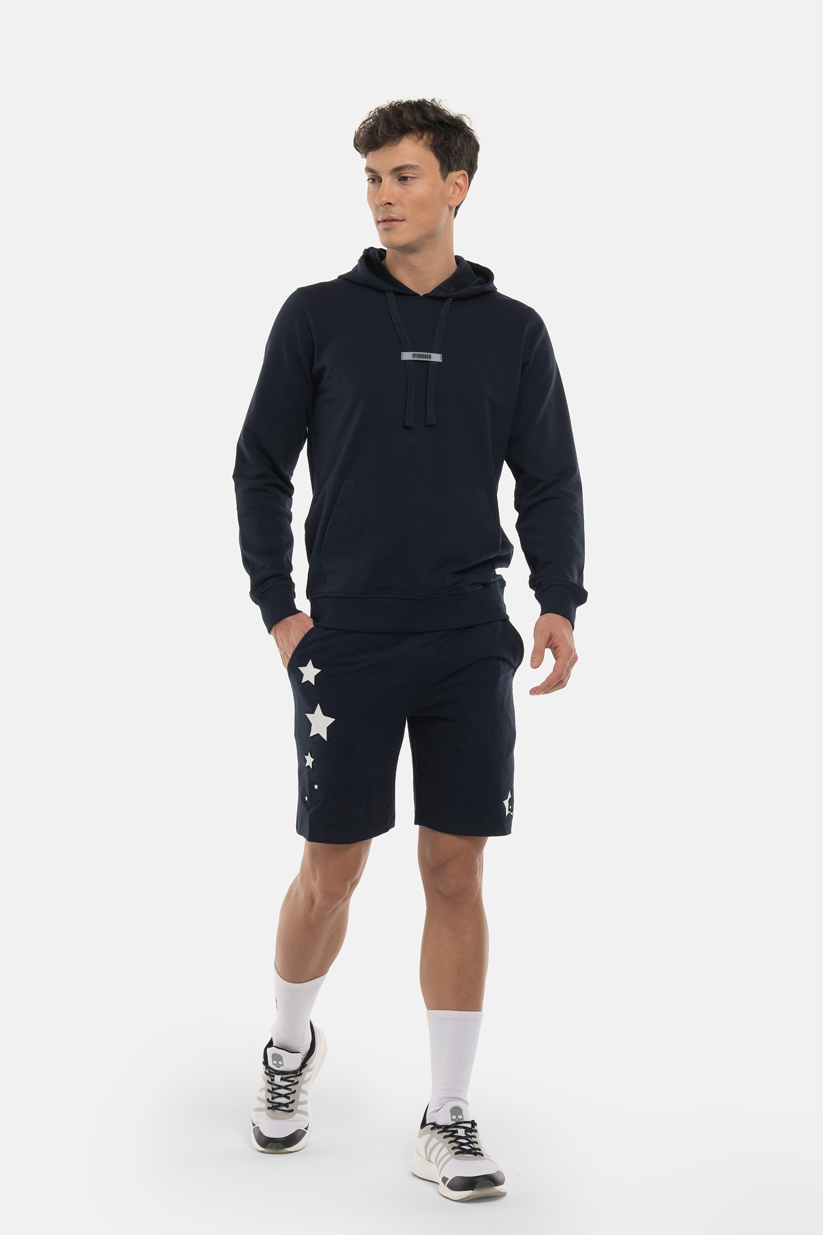 STARS HOODIE - BLUE - Hydrogen - Luxury Sportwear