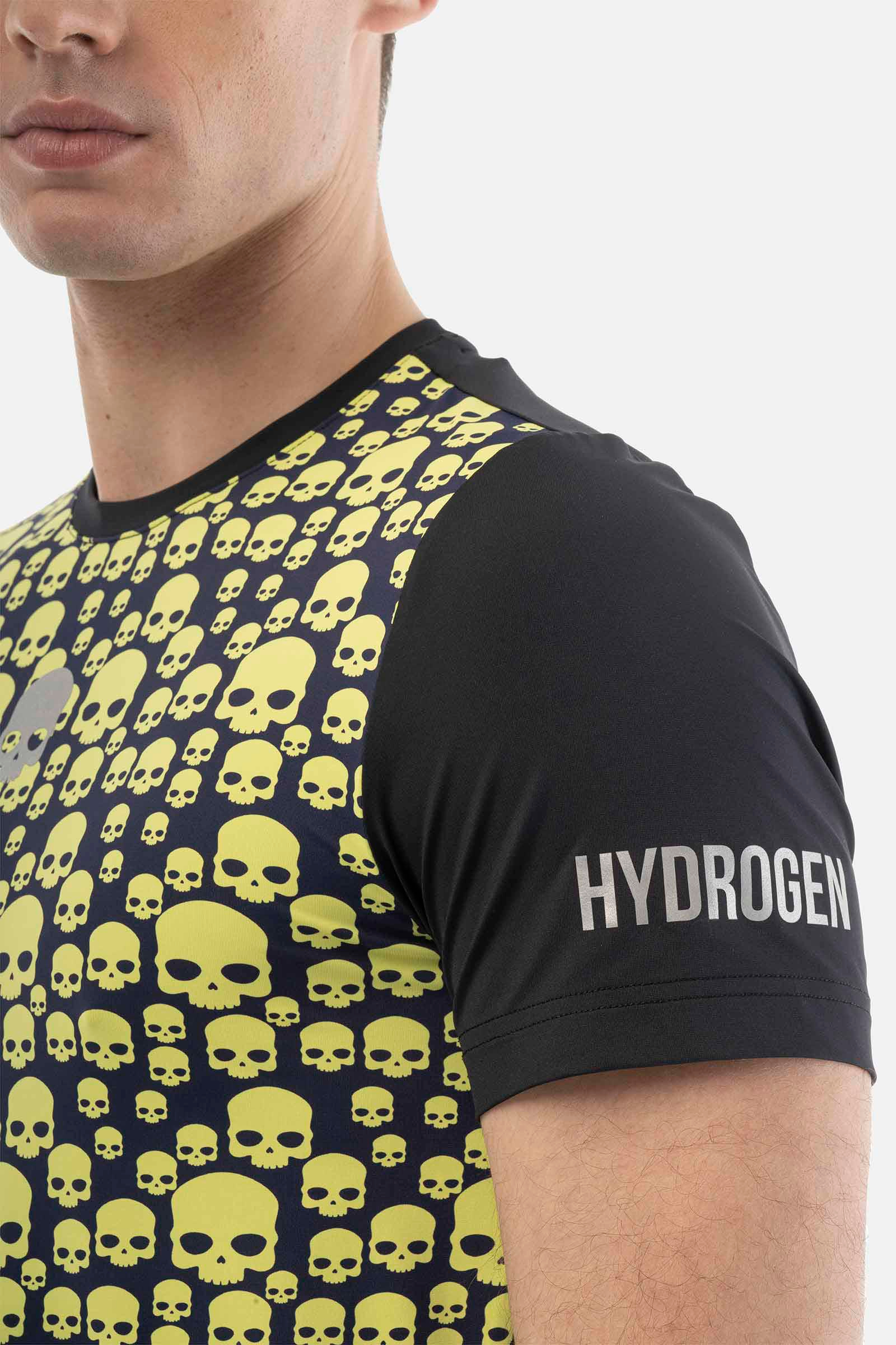 MULTICONS TECH T-SHIRT - BLUE NAVY,YELLOW FLUO - Hydrogen - Luxury Sportwear