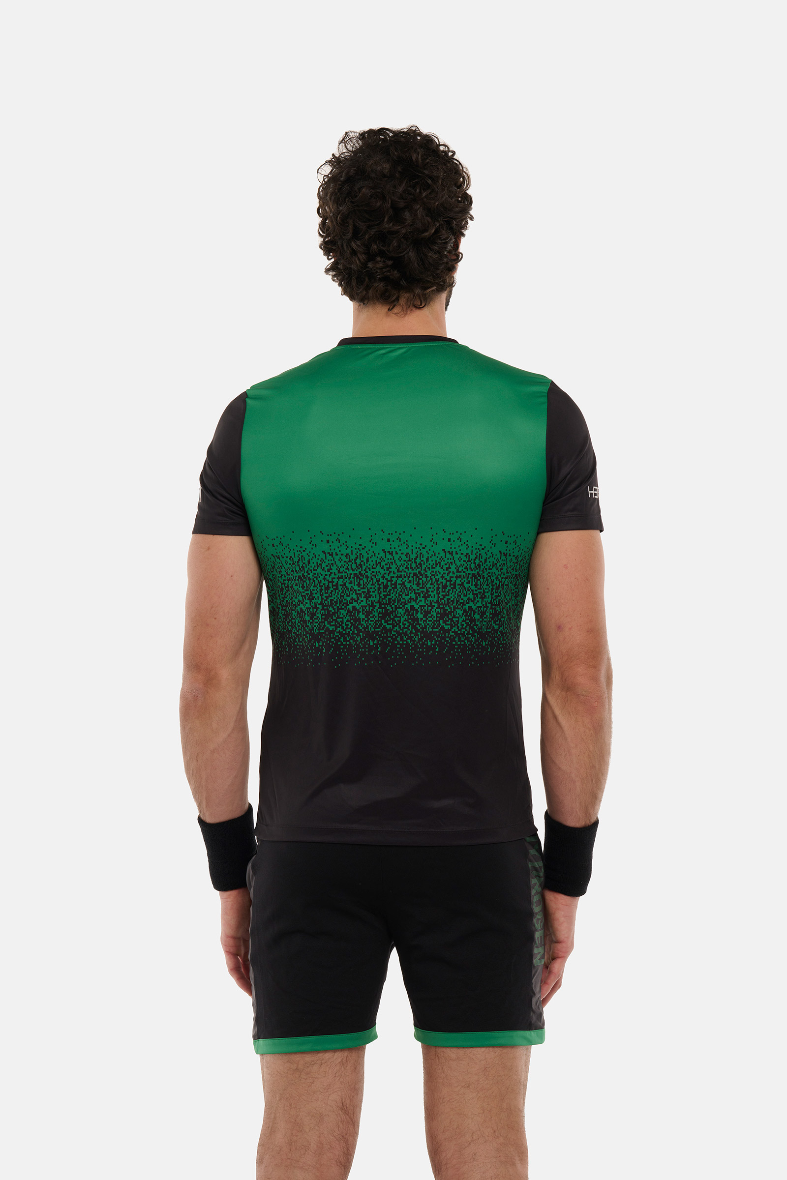 CRUMBLE TECH T-SHIRT HEROES BY HYDROGEN - BLACK,GREEN - Hydrogen - Luxury Sportwear