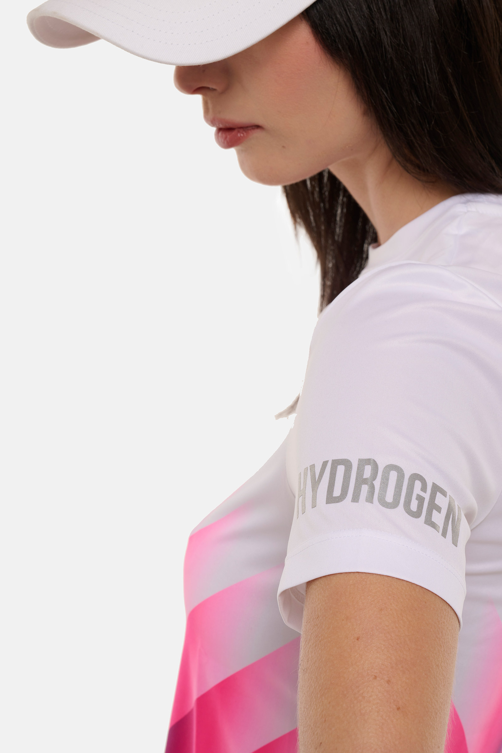 DIAGONAL TECH T-SHIRT HEROES BY HYDROGEN - BLUE,FUCHSIA - Hydrogen - Luxury Sportwear