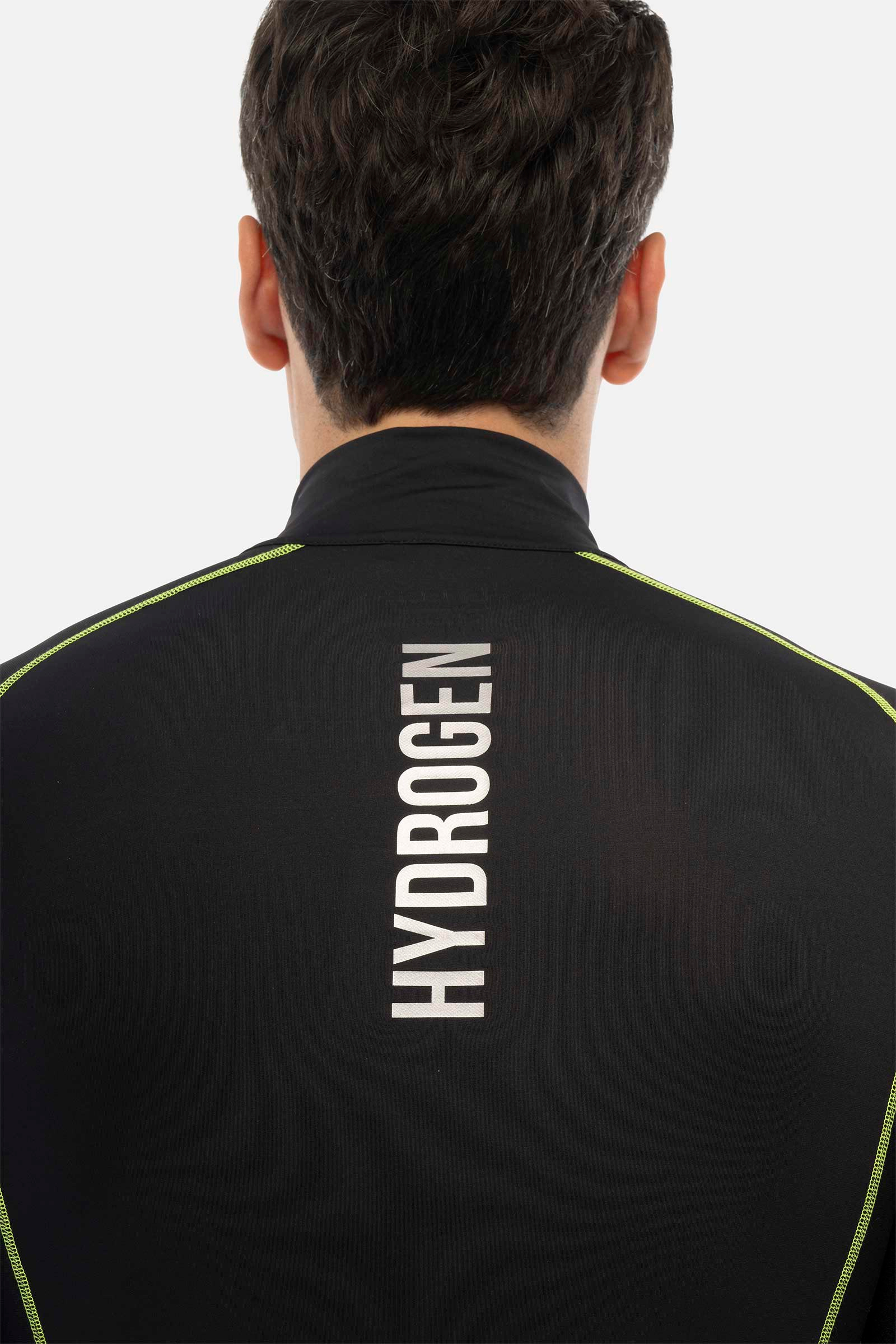 ESSENTIAL ZIPPED SECOND SKIN LS - BLACK,YELLOW - Hydrogen - Luxury Sportwear