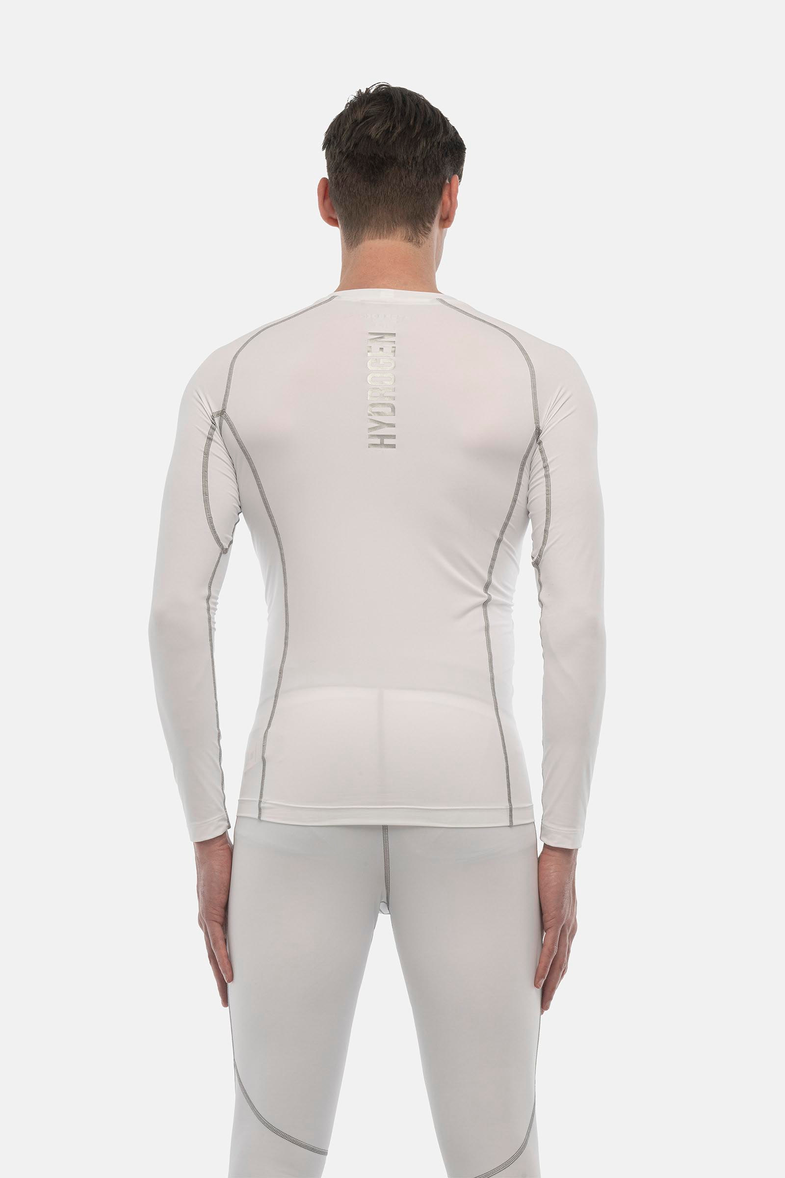 Maglia basic a manica lunga second skin - WHITE,GREY - Abbigliamento sportivo | Hydrogen