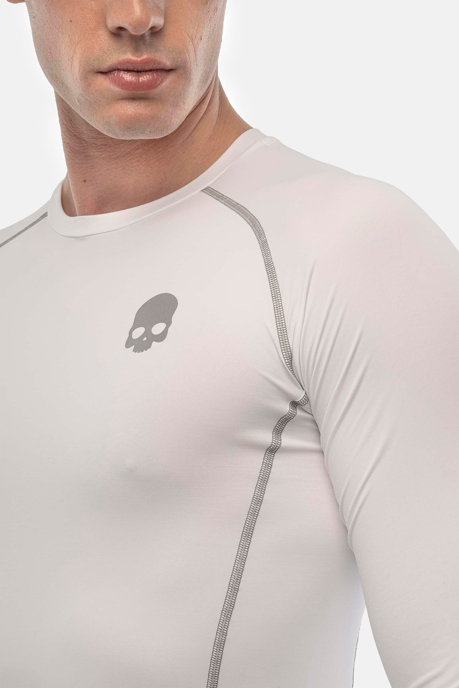 Maglia basic a manica lunga second skin - WHITE,GREY - Abbigliamento sportivo | Hydrogen