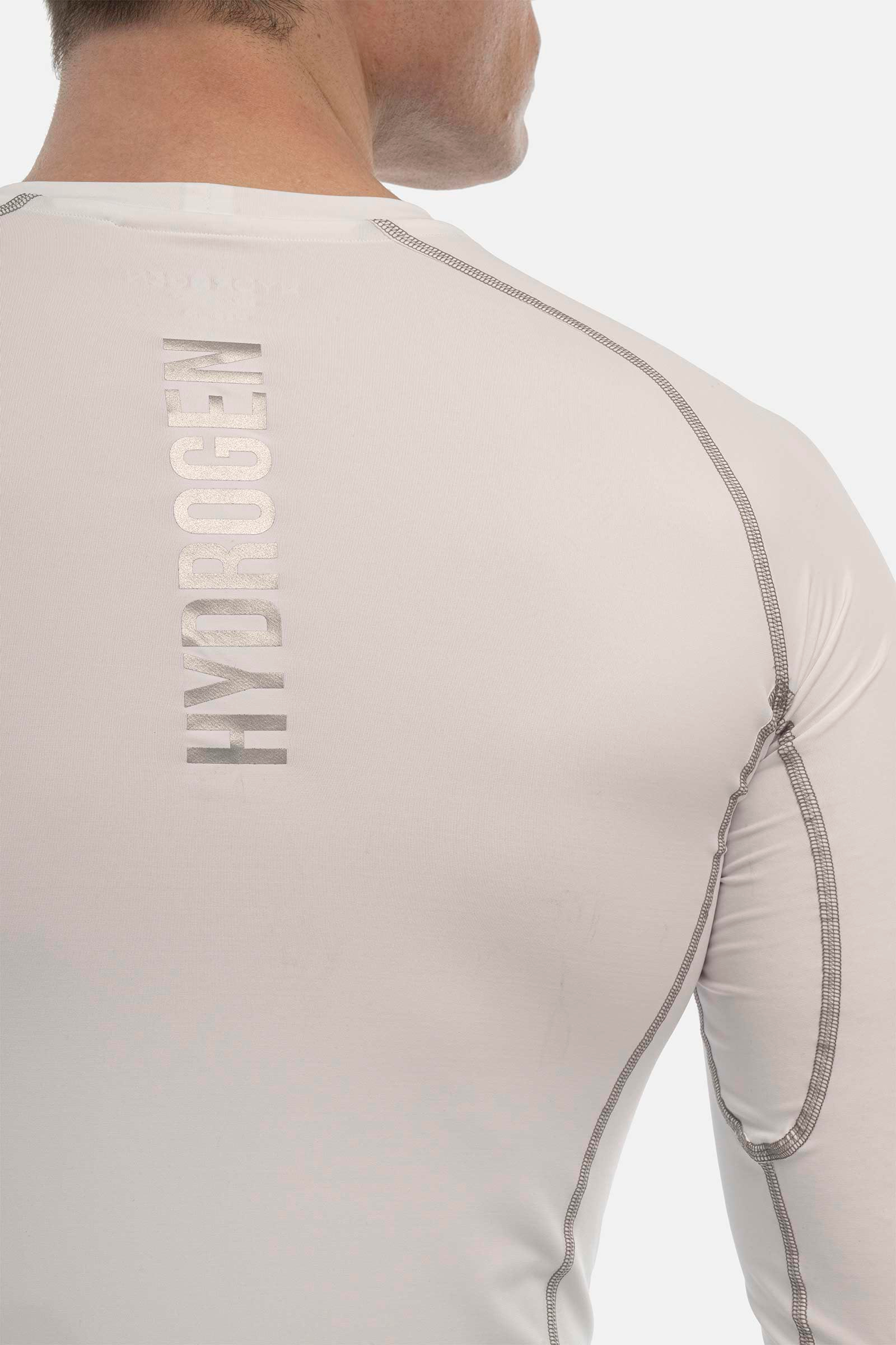 Maglia basic a manica lunga second skin - WHITE,GREY - Abbigliamento sportivo | Hydrogen