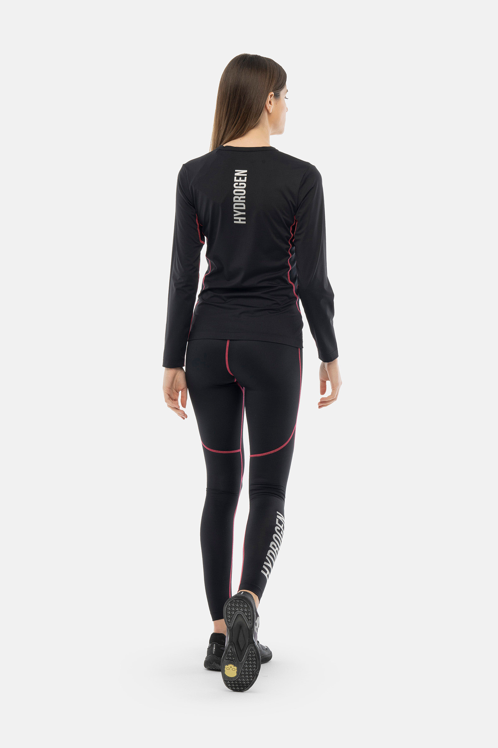 ESSENTIAL SECOND SKIN LS - BLACK,FUCHSIA FLUO - Hydrogen - Luxury Sportwear