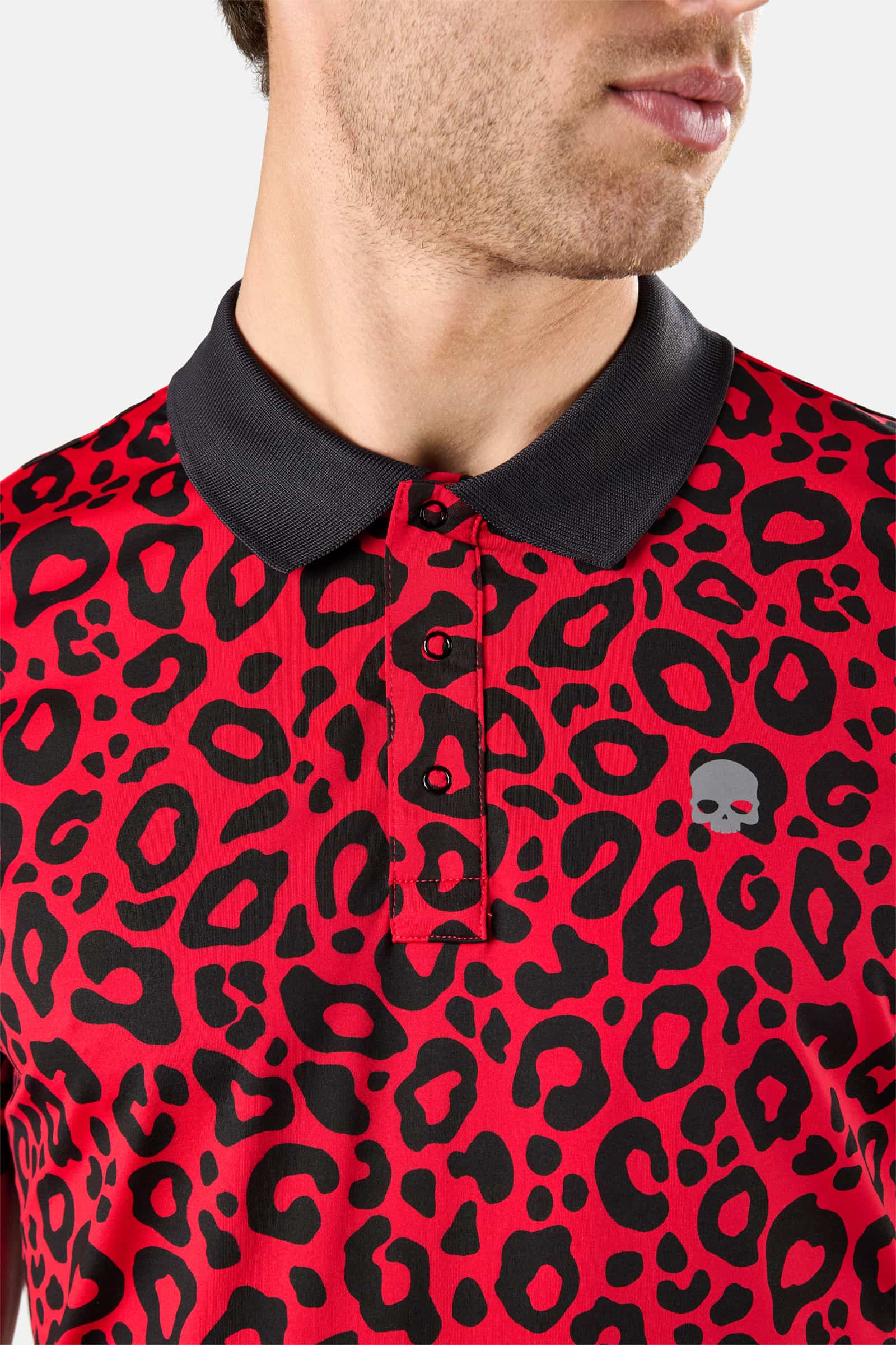 PRINTED POLO - RED PANTHER - Hydrogen - Luxury Sportwear