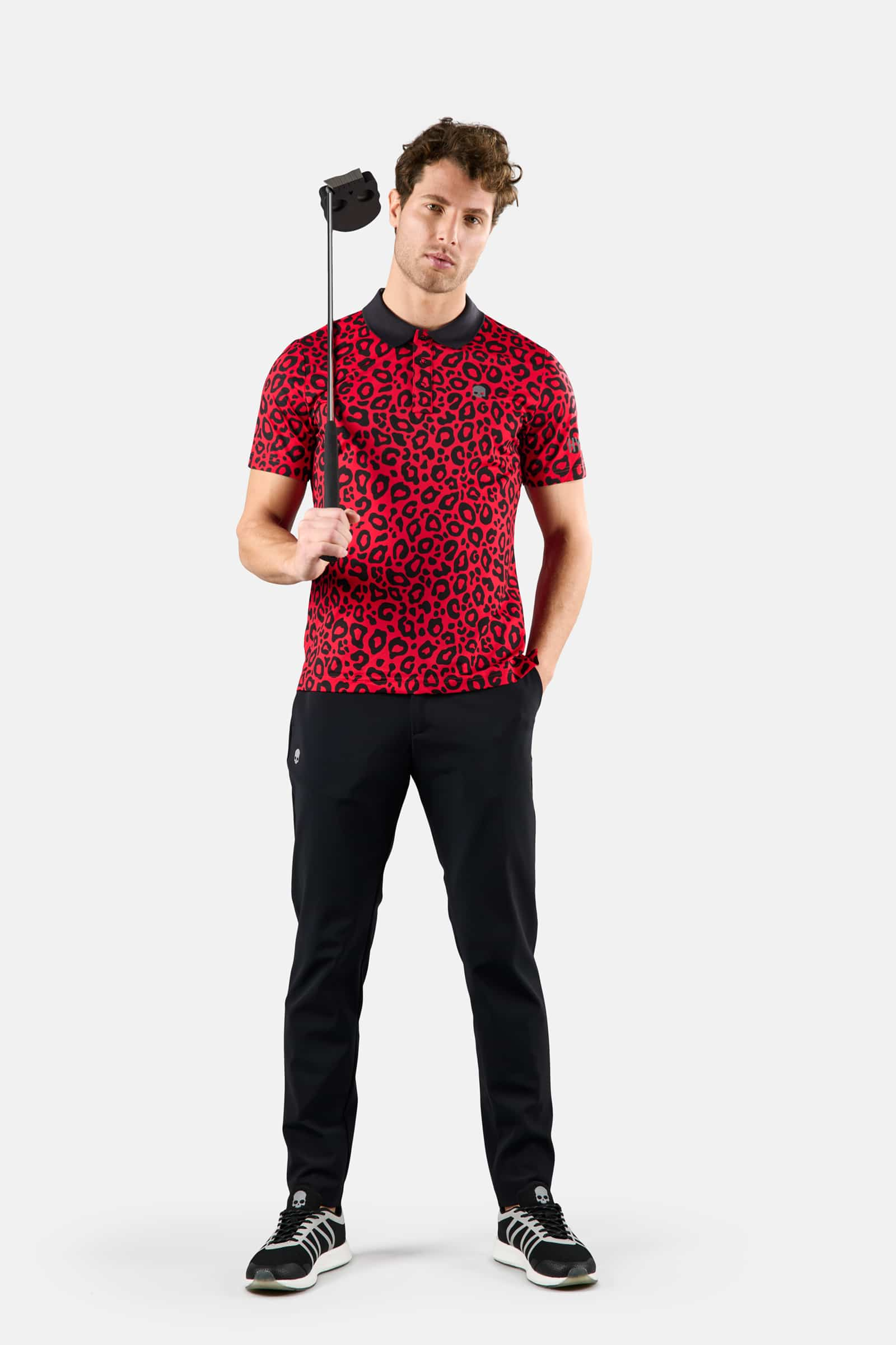 PRINTED POLO - RED PANTHER - Hydrogen - Luxury Sportwear