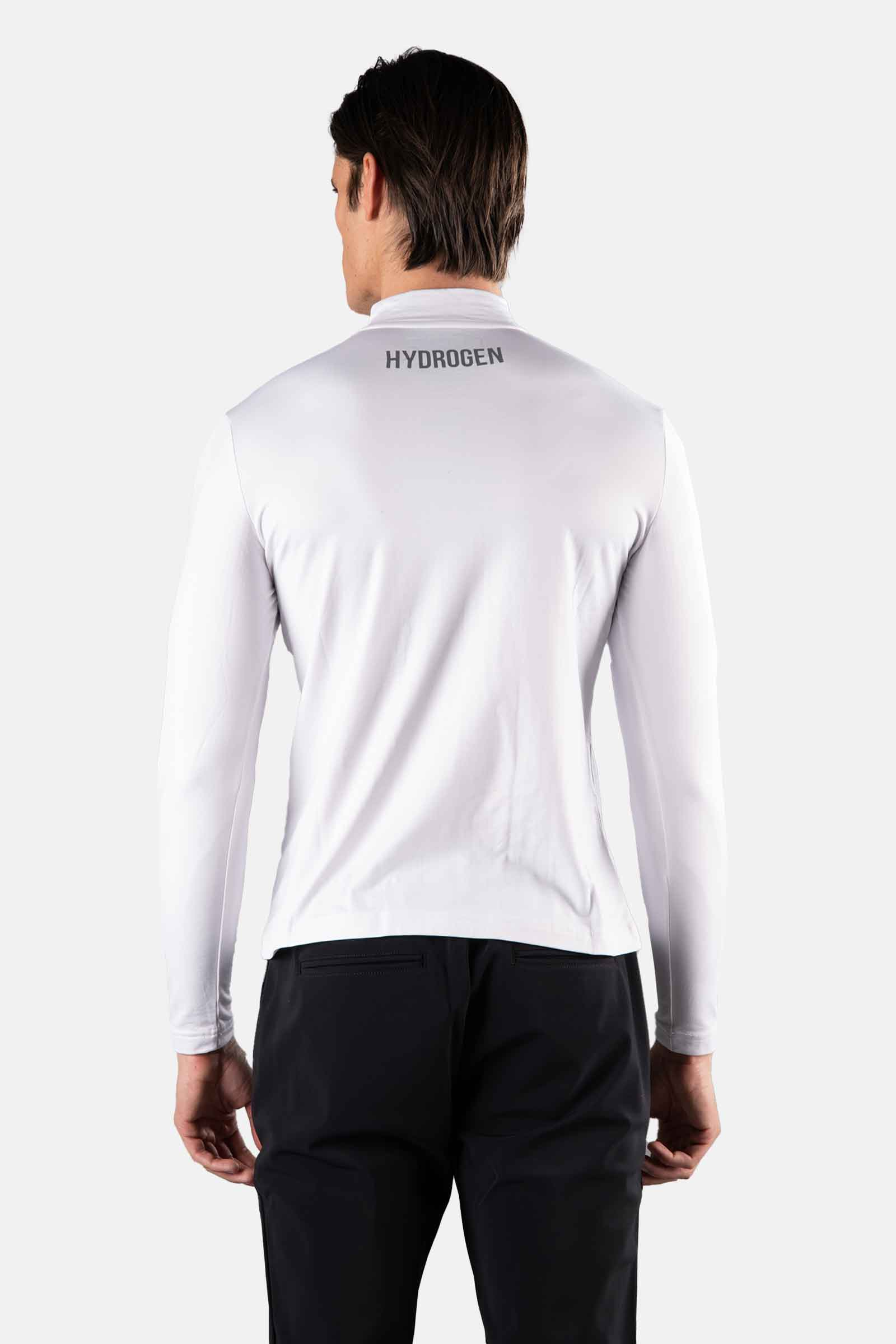 HALF ZIP NECK LS - WHITE - Hydrogen - Luxury Sportwear