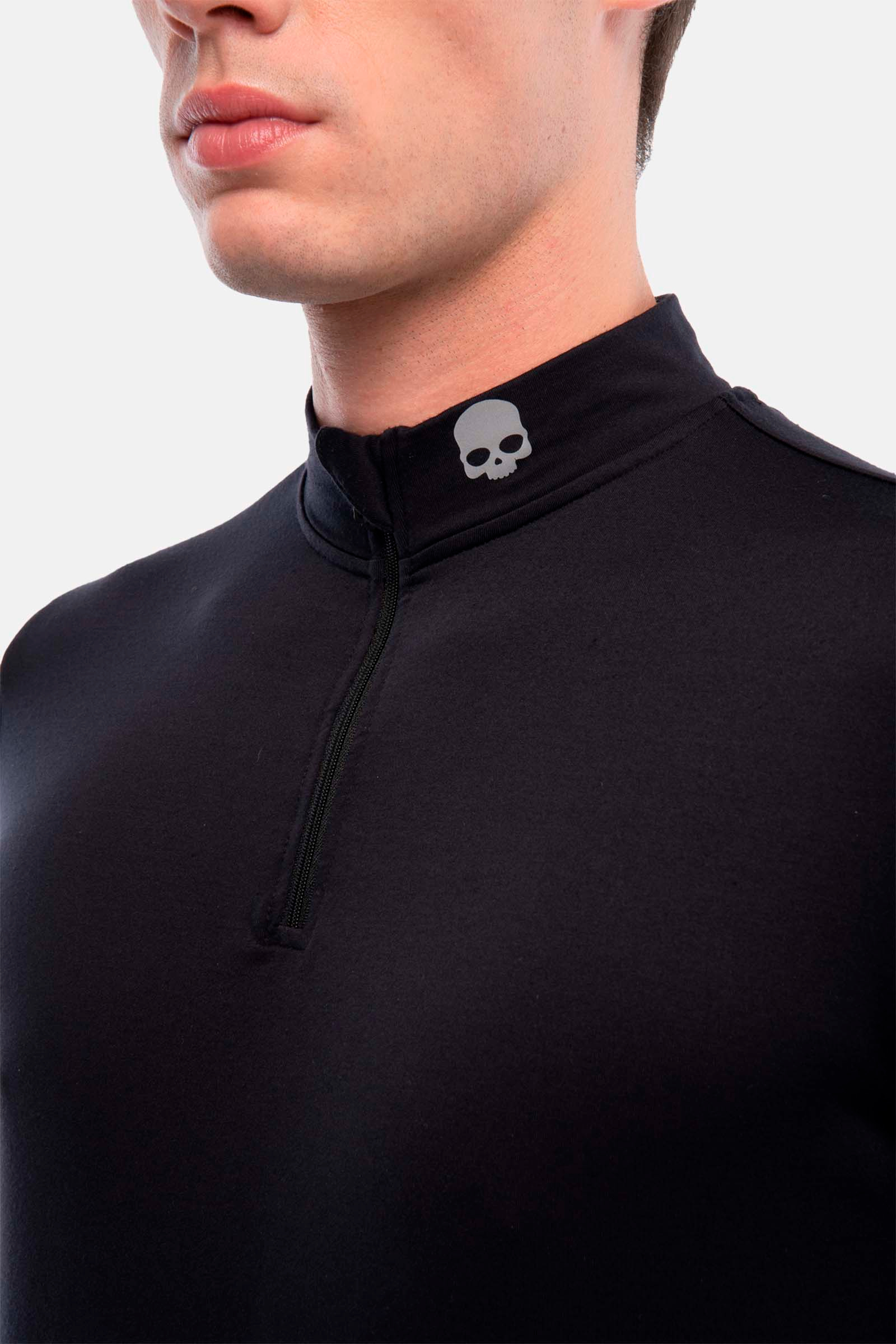 HALF ZIP NECK LS - BLACK - Hydrogen - Luxury Sportwear
